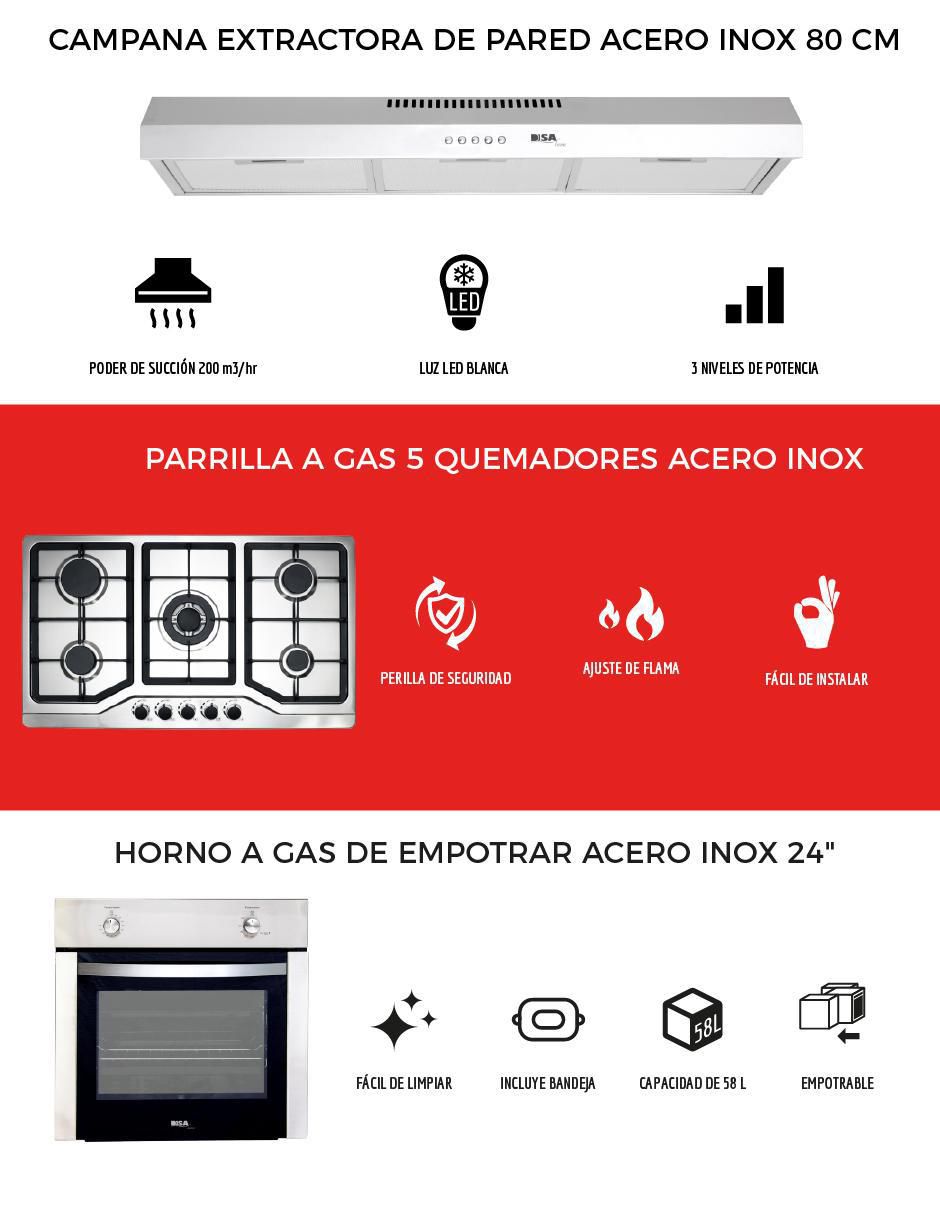 Parrilla a gas lp empotrable 3