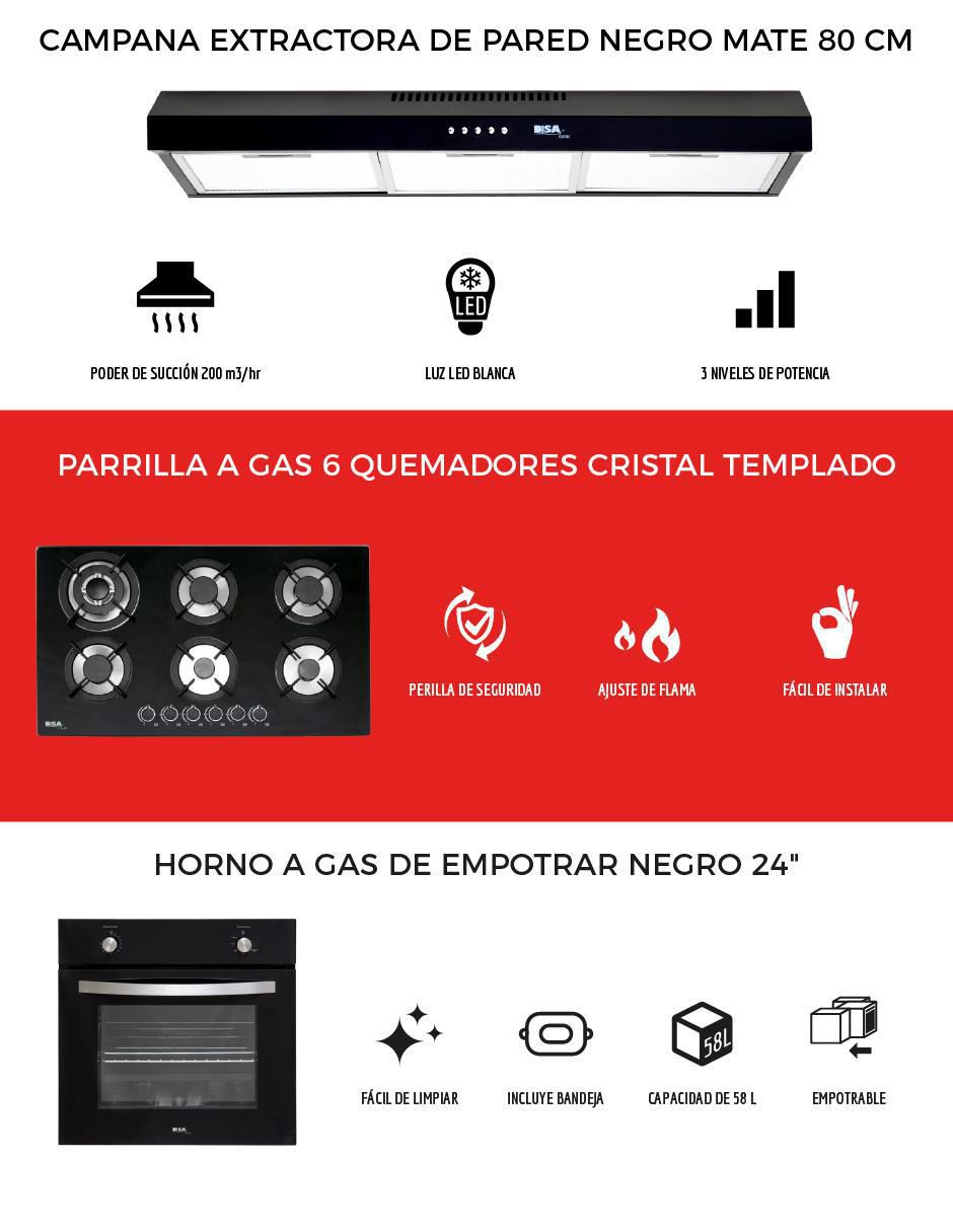 Parrilla a gas lp empotrable 3