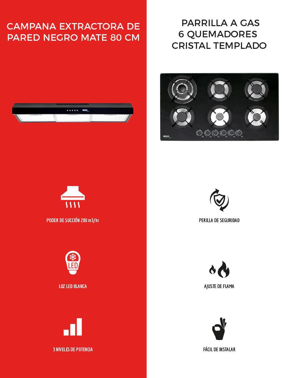 Parrilla a gas lp empotrable 3