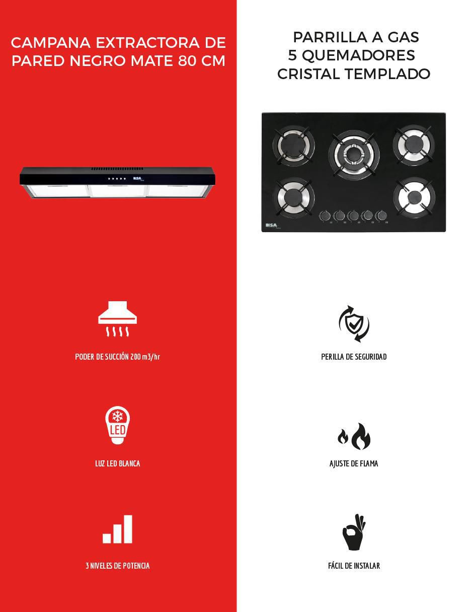Parrilla a gas lp empotrable 3
