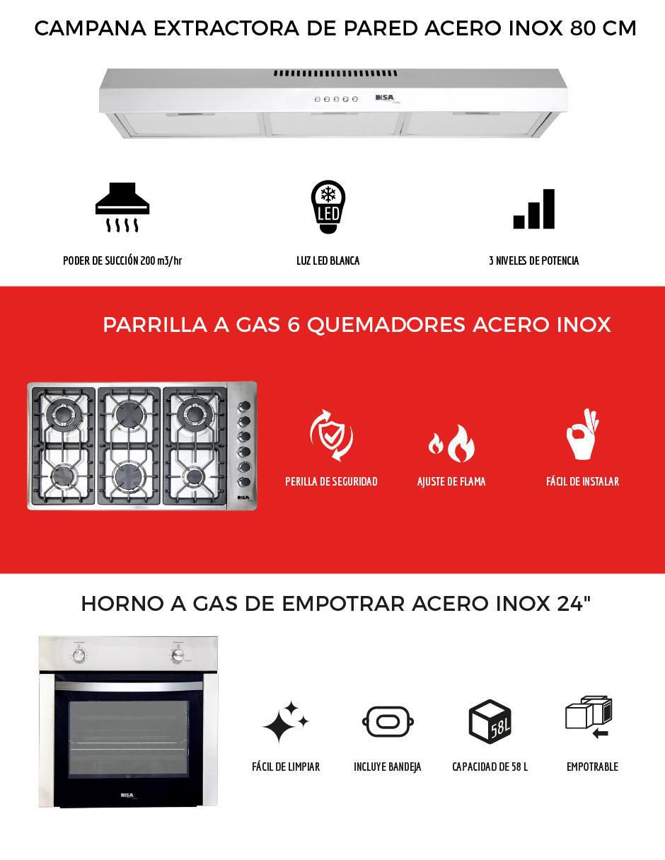 Parrilla a gas lp empotrable 3