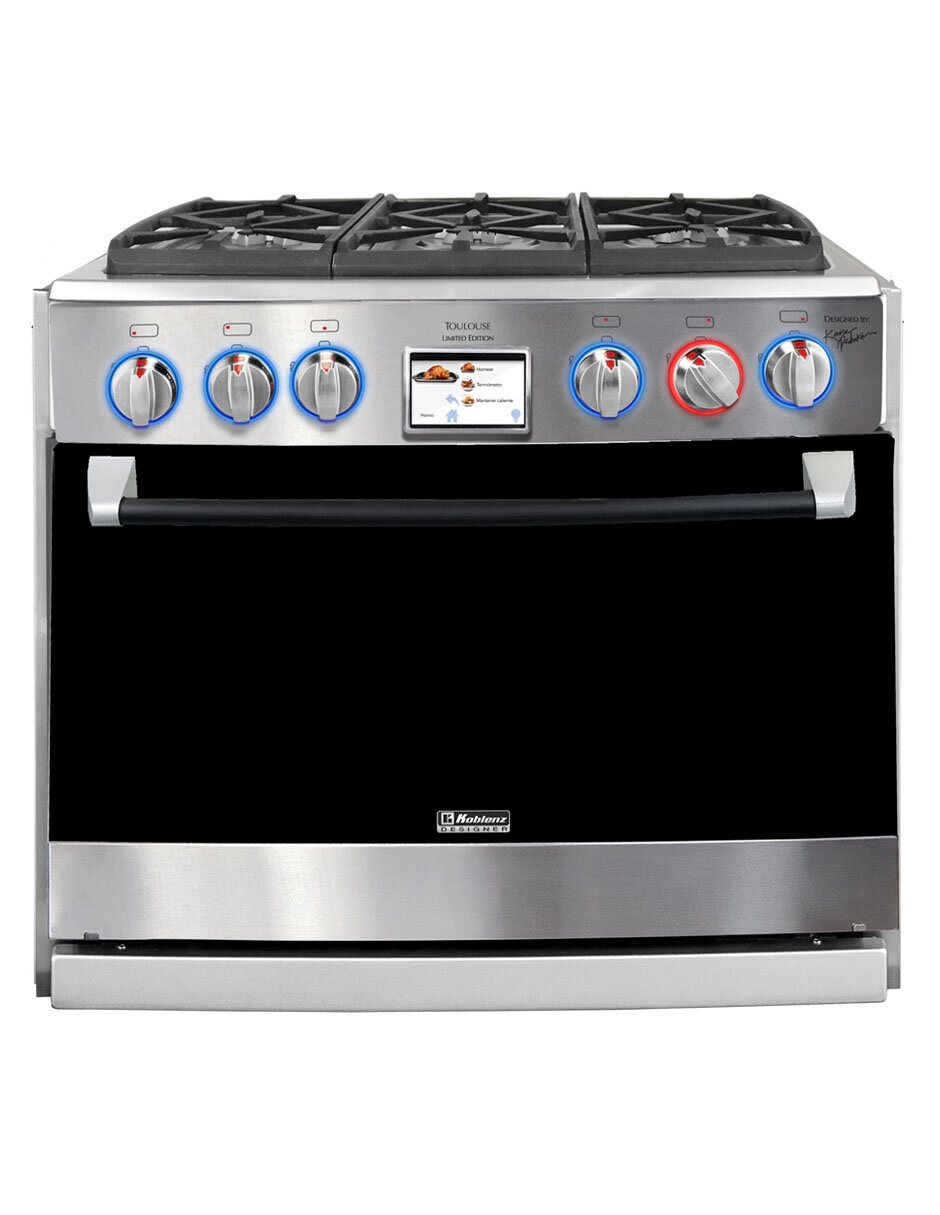 Estufa empotrable a gas natural/lp 76 cm KZ.EST.TOULUSE.FRYER. de 6 quemadores 5