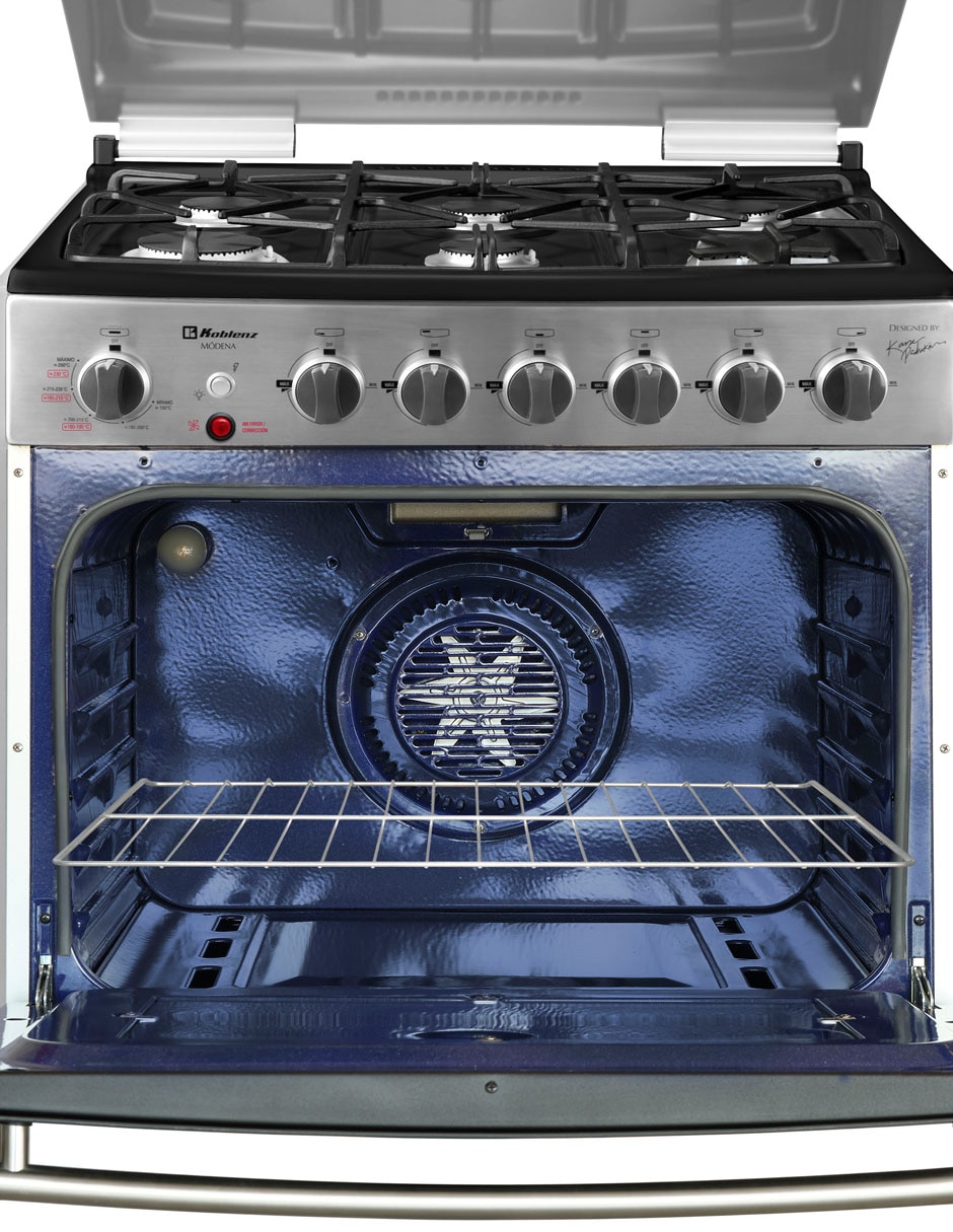 Estufa empotrable a gas natural/lp 76 cm KZ.EST.MODENA.FRYER. de 6 quemadores 4