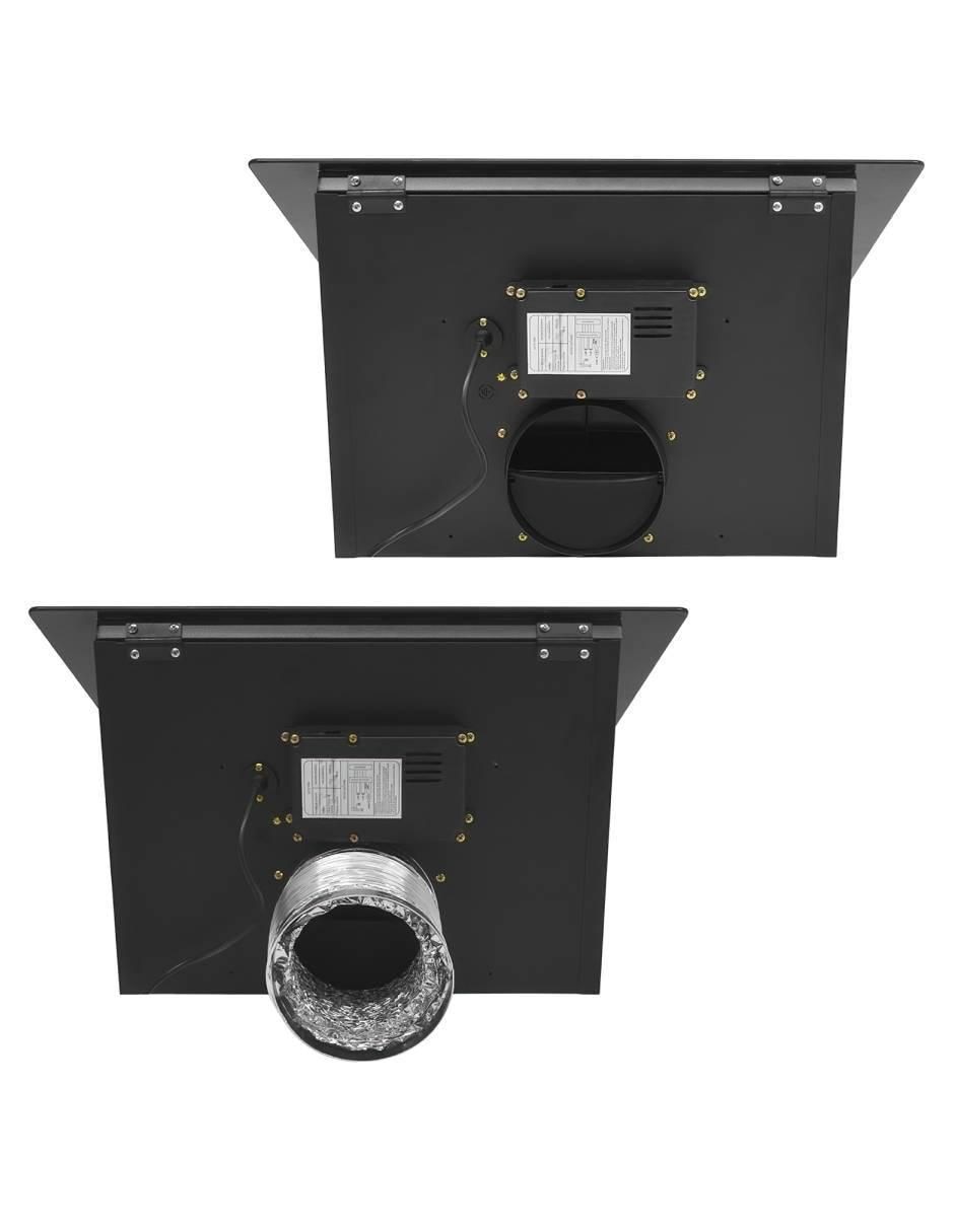 Campana de pared MKZ-CAMPA600INOX de acero inoxidable 3