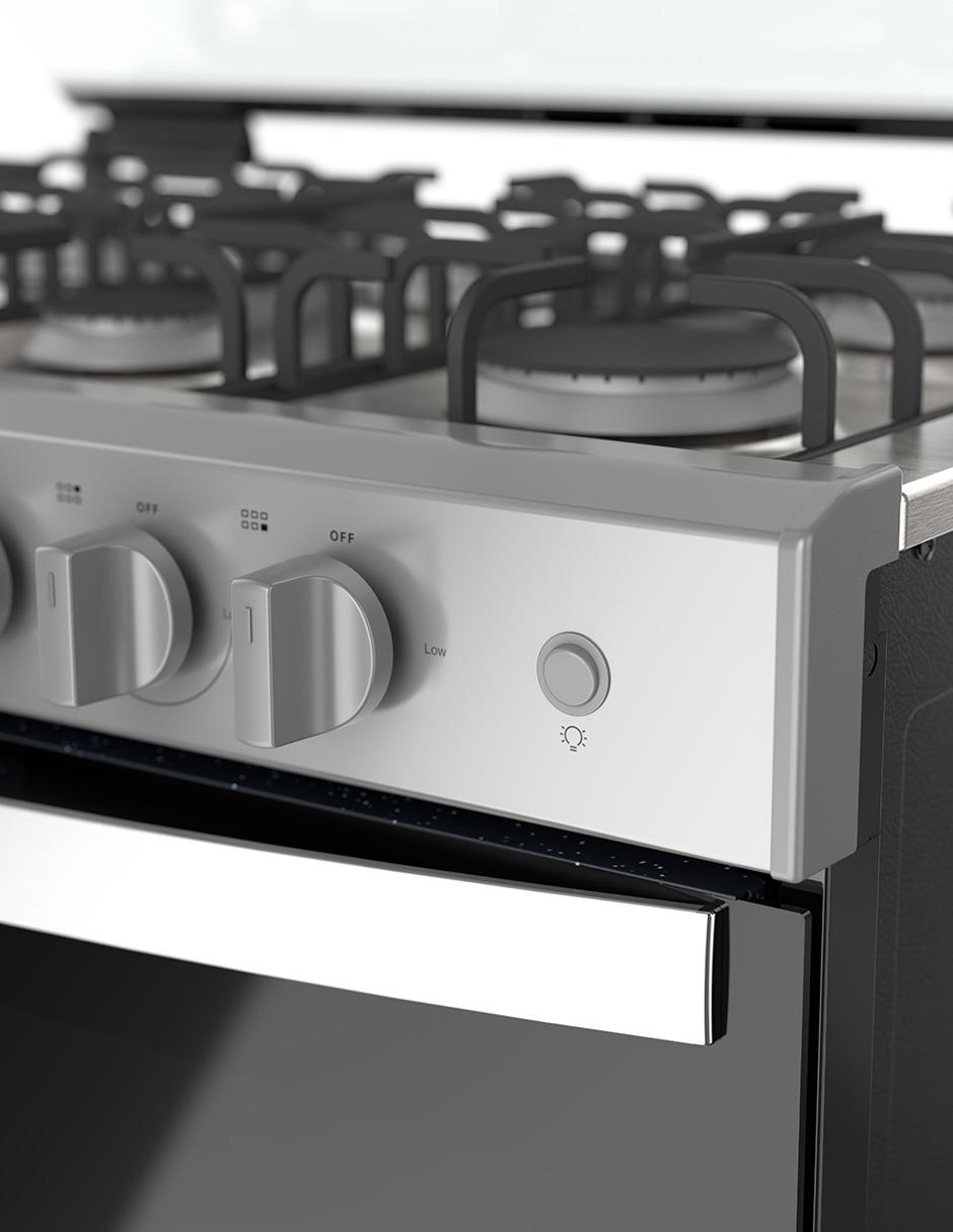 Estufa empotrable a Gas LP 76 cm WER2100D de 6 quemadores 6