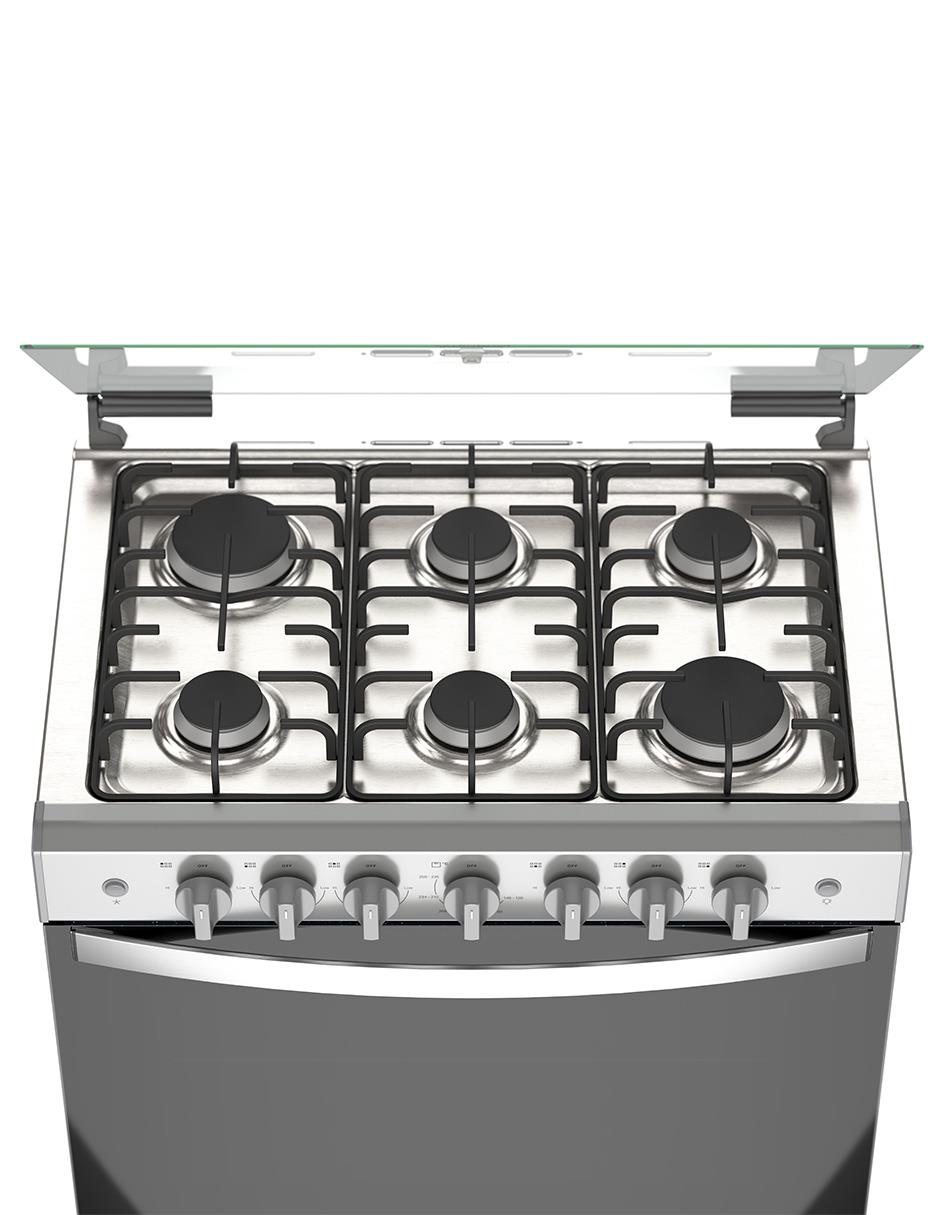 Estufa empotrable a Gas LP 76 cm WER2100D de 6 quemadores 7