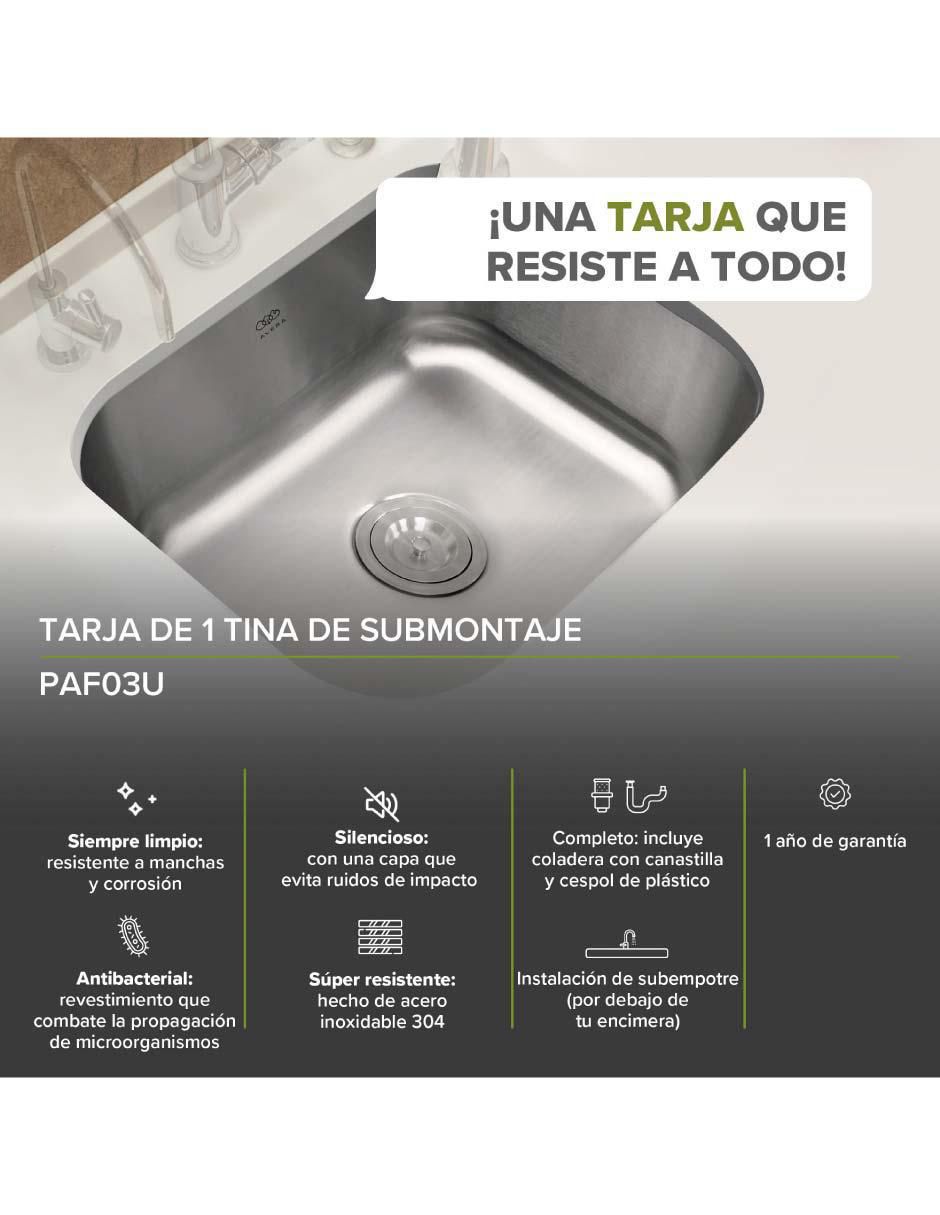 Tarja 1 tina de acero inoxidable PAF03U 6