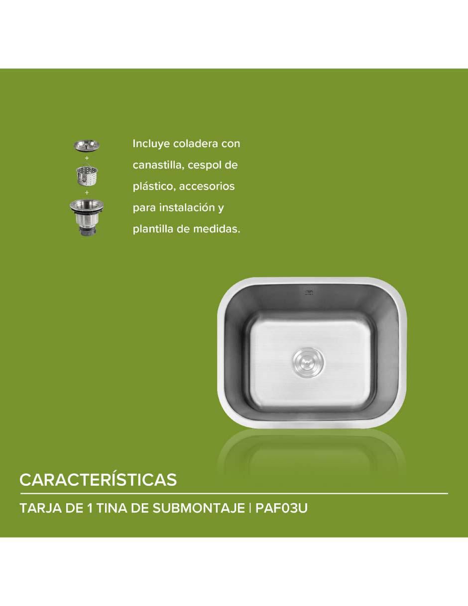 Tarja 1 tina de acero inoxidable PAF03U 9