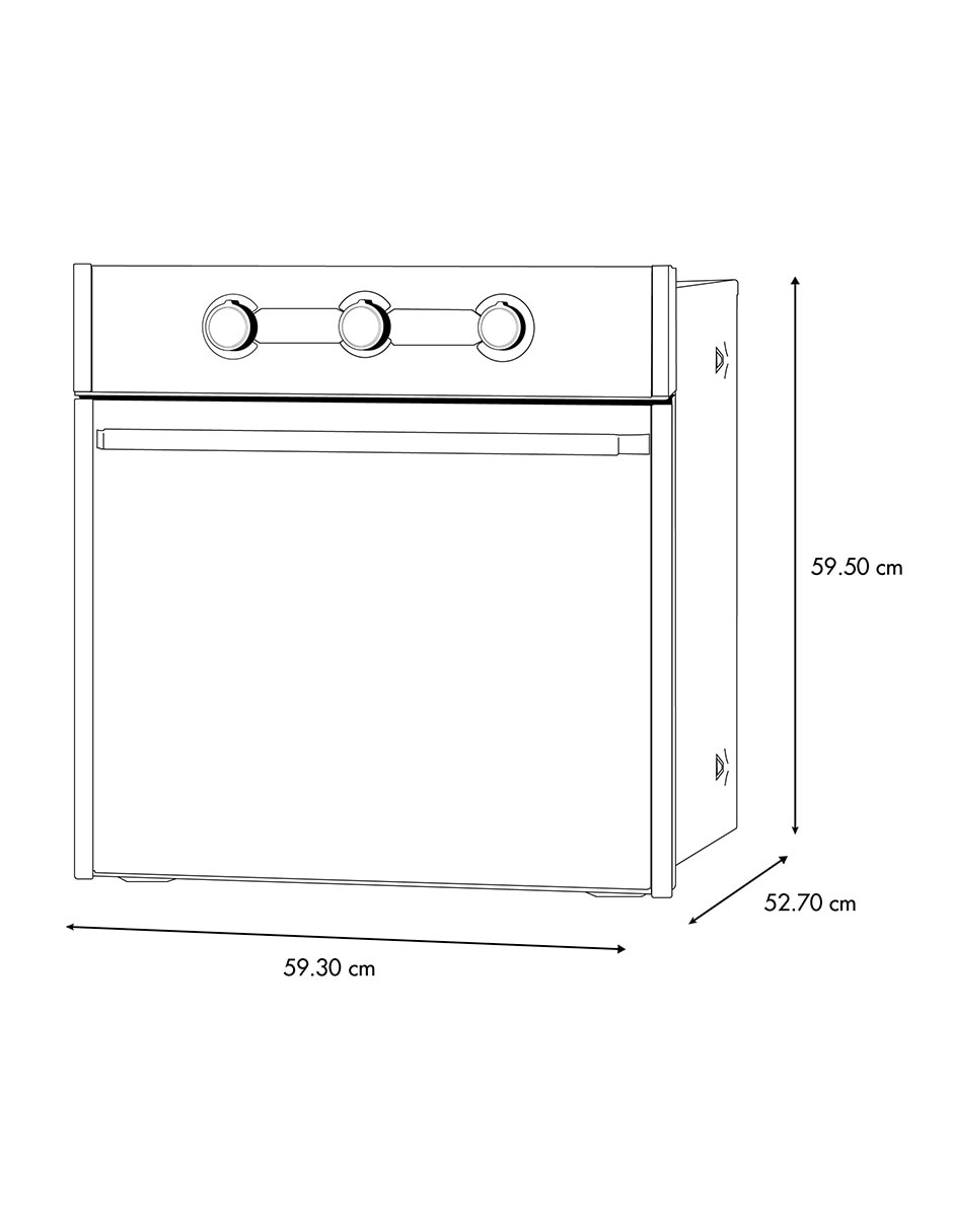 Horno a gas LP IO6056HGWI1 capacidad 60 L 6