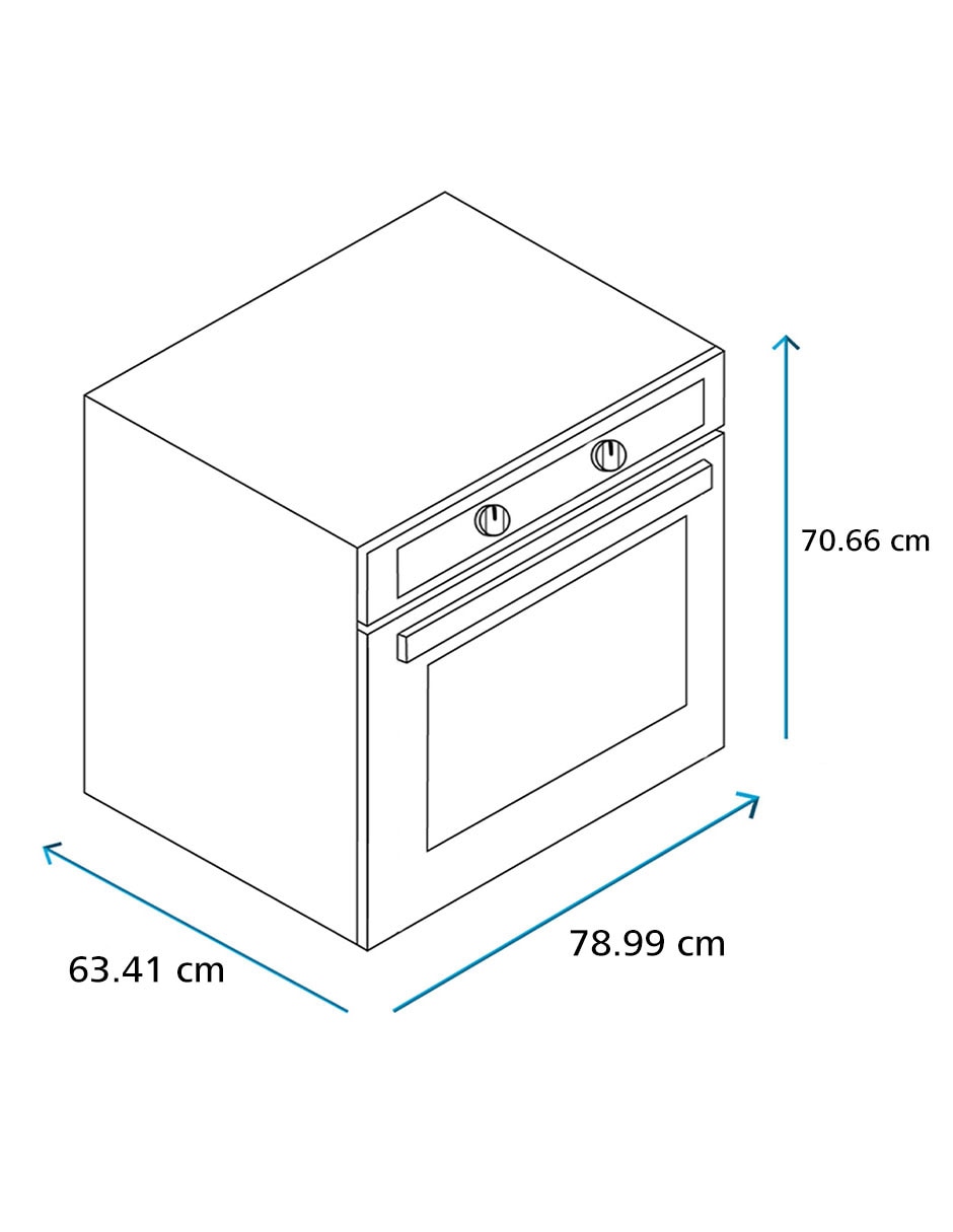 Horno a gas LP HM8020NN1 capacidad 76 L 7