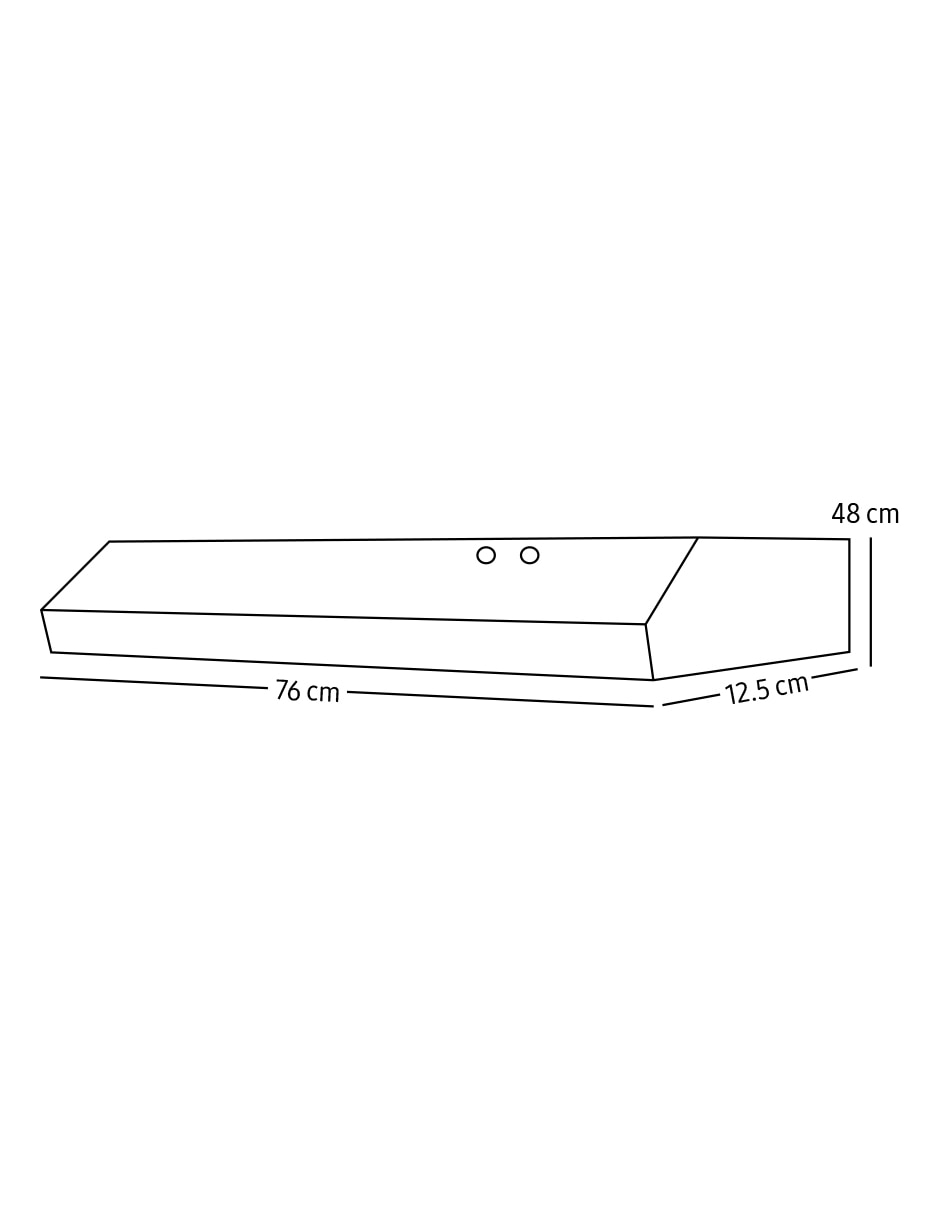 Campana de pared NK30B3000US/AX de acero inoxidable 9