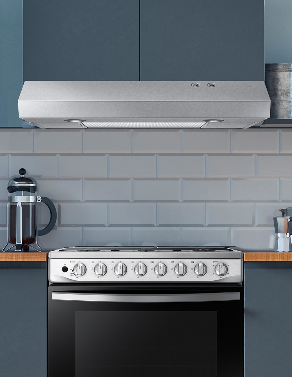 Campana de pared NK30B3000US/AX de acero inoxidable 4