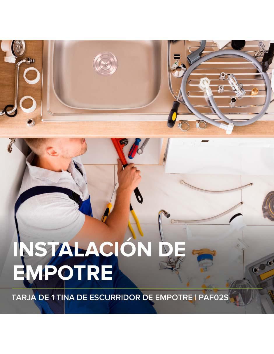 Tarja de acero inoxidable con escurridor derecho PAF02S 7