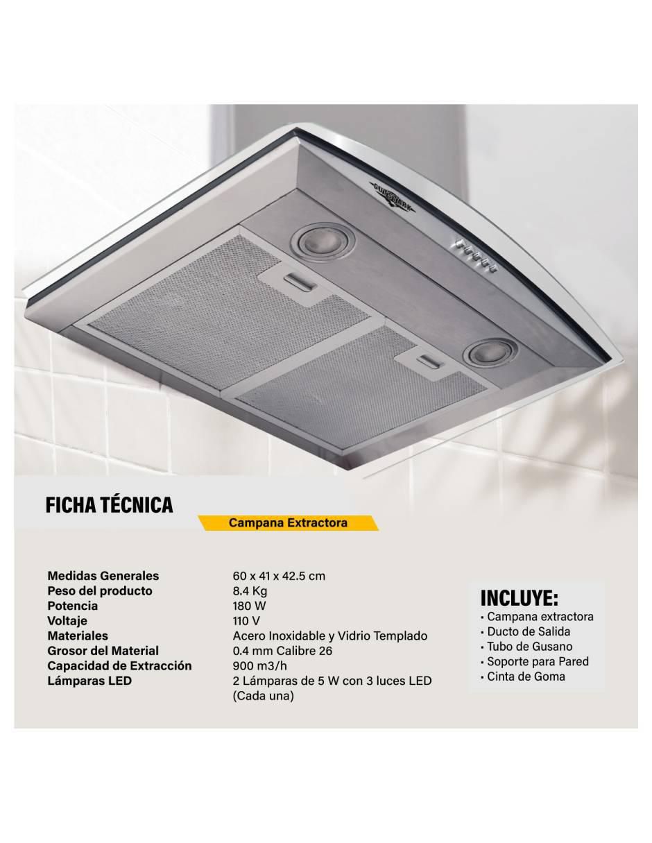 Campana de pared MKZ-CAMPA600MGRI-2 de vidrio 8