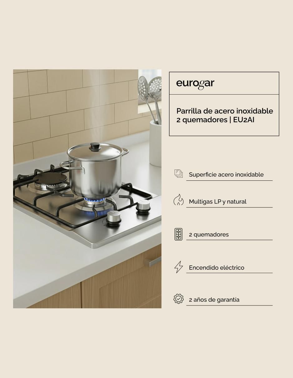 Parrilla a gas lp empotrable 2