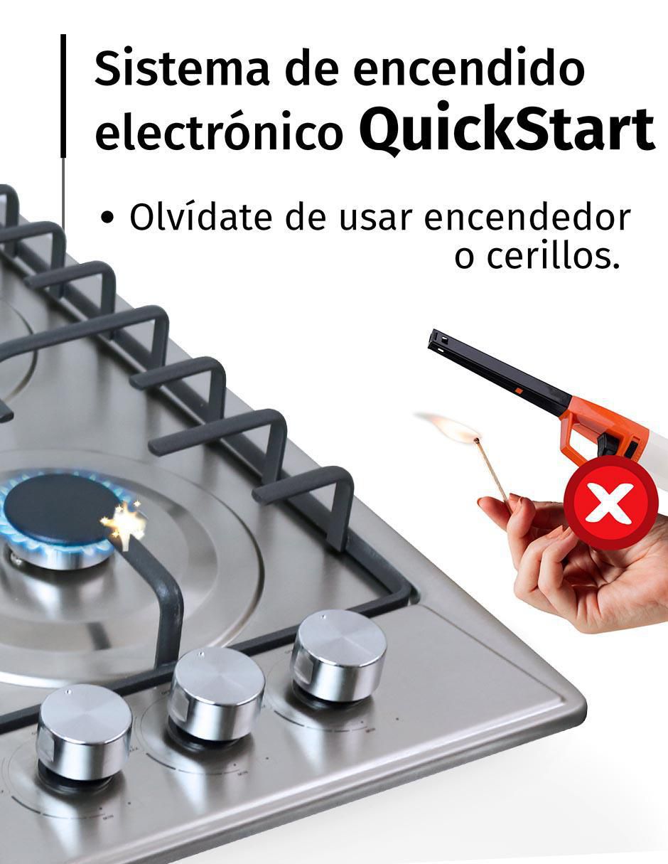 Parrilla a gas lp empotrable 6