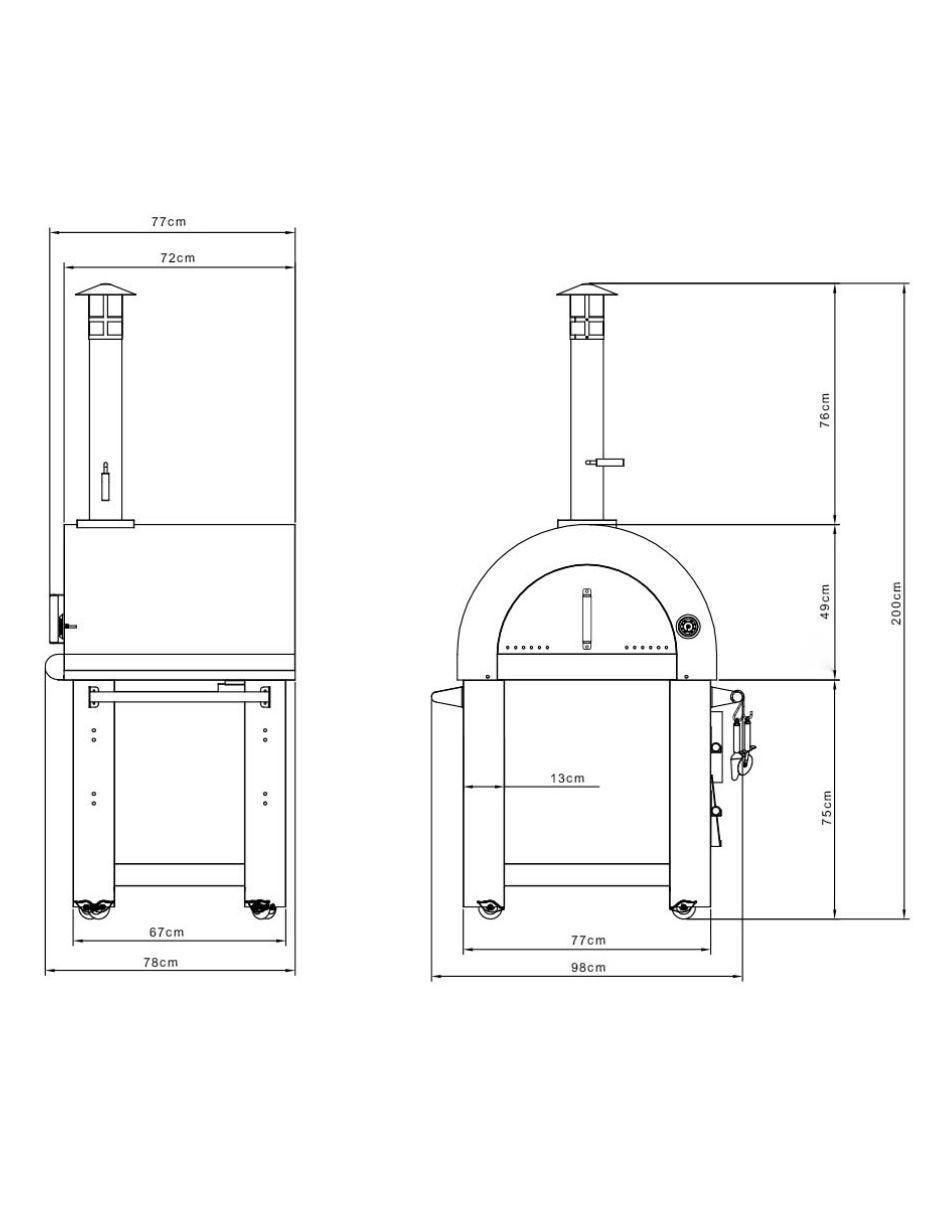 Horno para pizza para uso exterior 6
