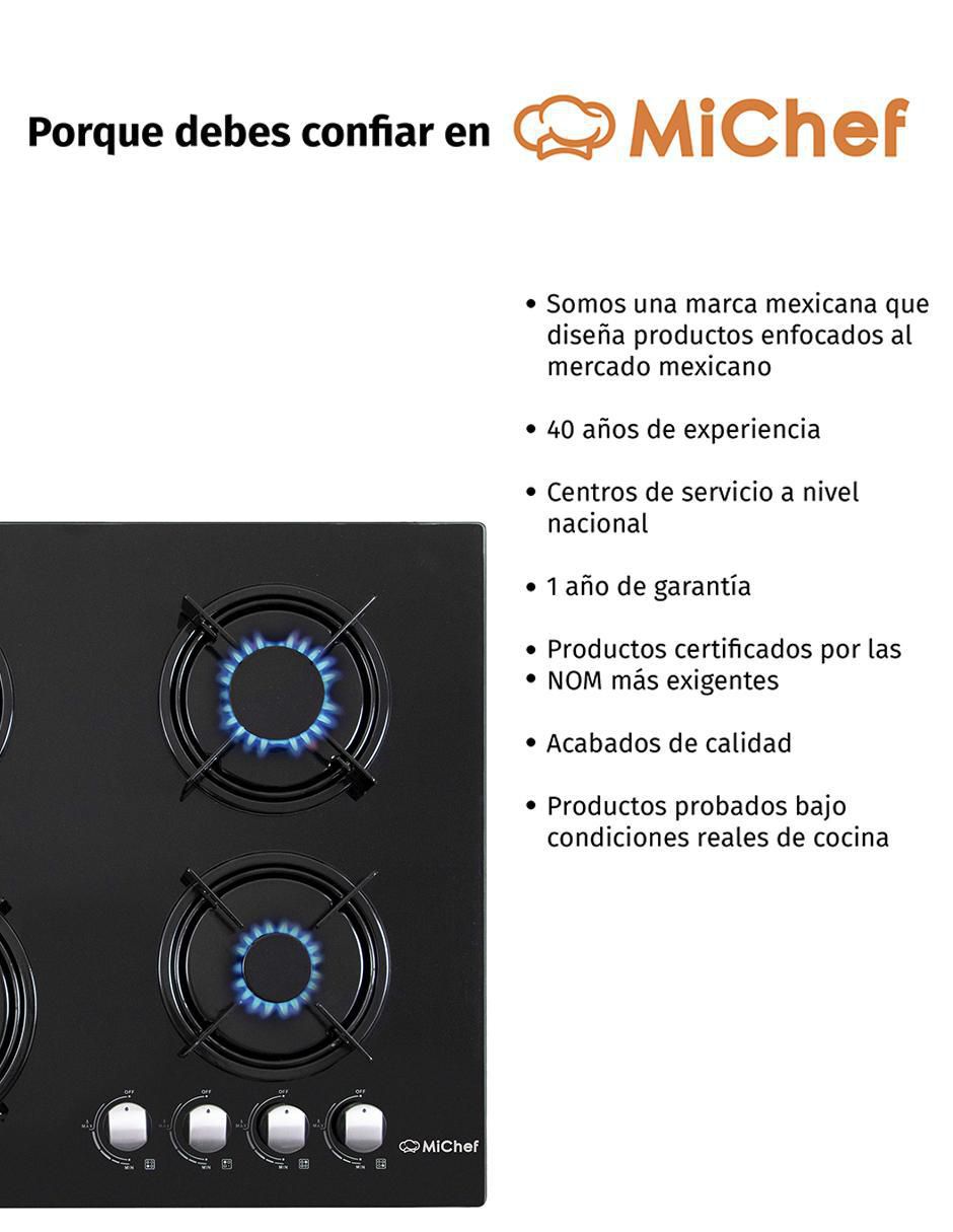 Parrilla a gas lp empotrable 12