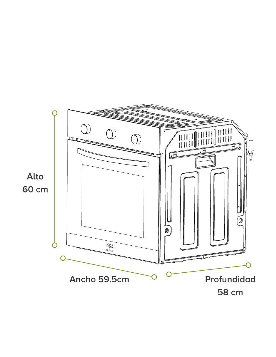 Horno a gas natural HE02LP capacidad 55 L 4