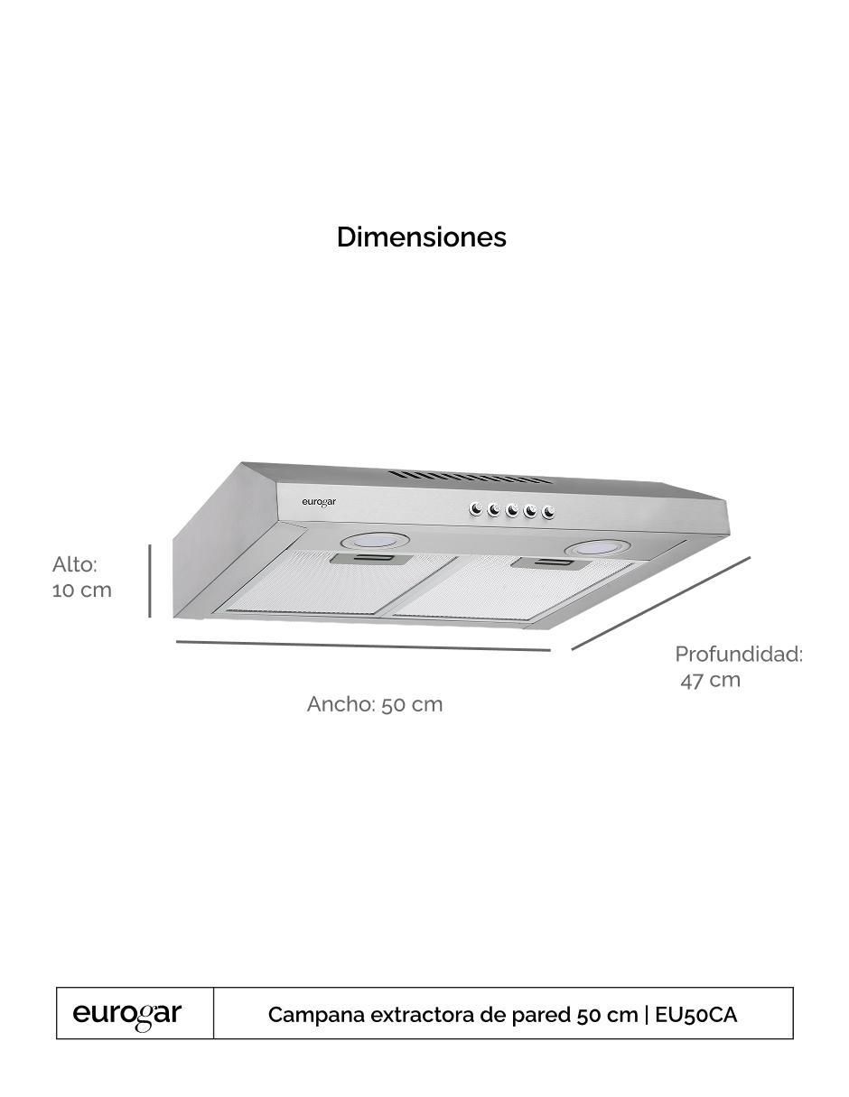 Campana de pared EU50CA de acero inoxidable 2