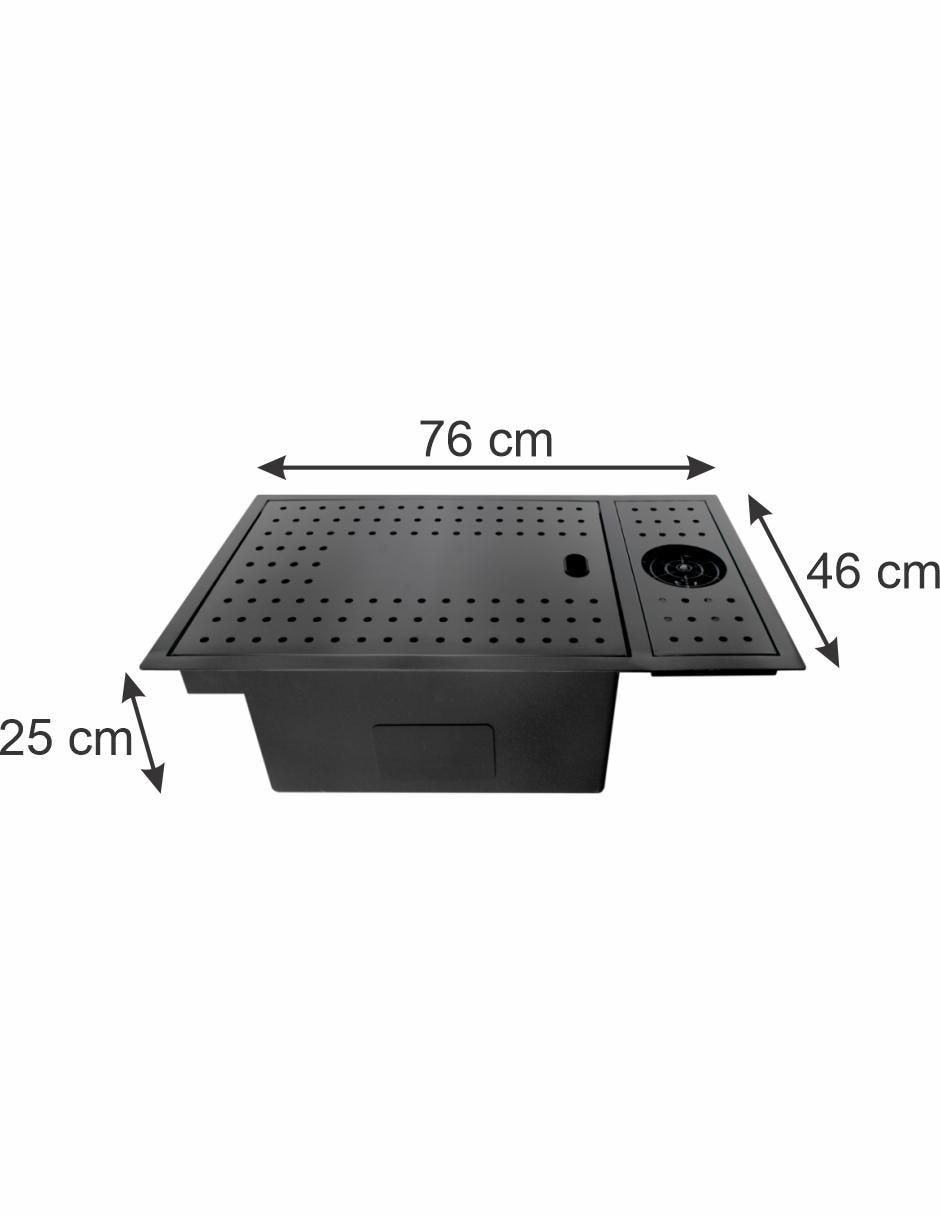 Tarja de acero inoxidable con escurridor derecho CASANDRA 4