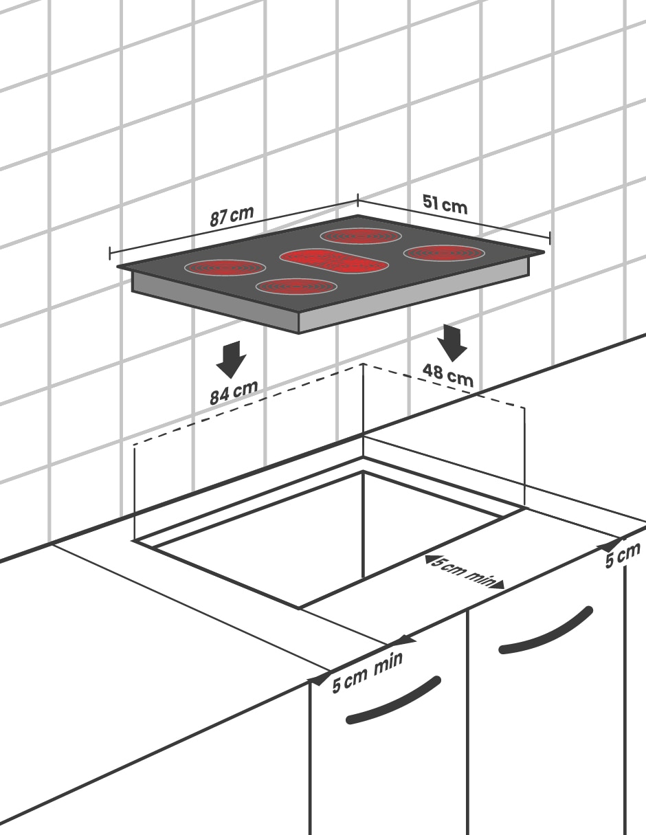 Parrilla eléctrica empotrable 3