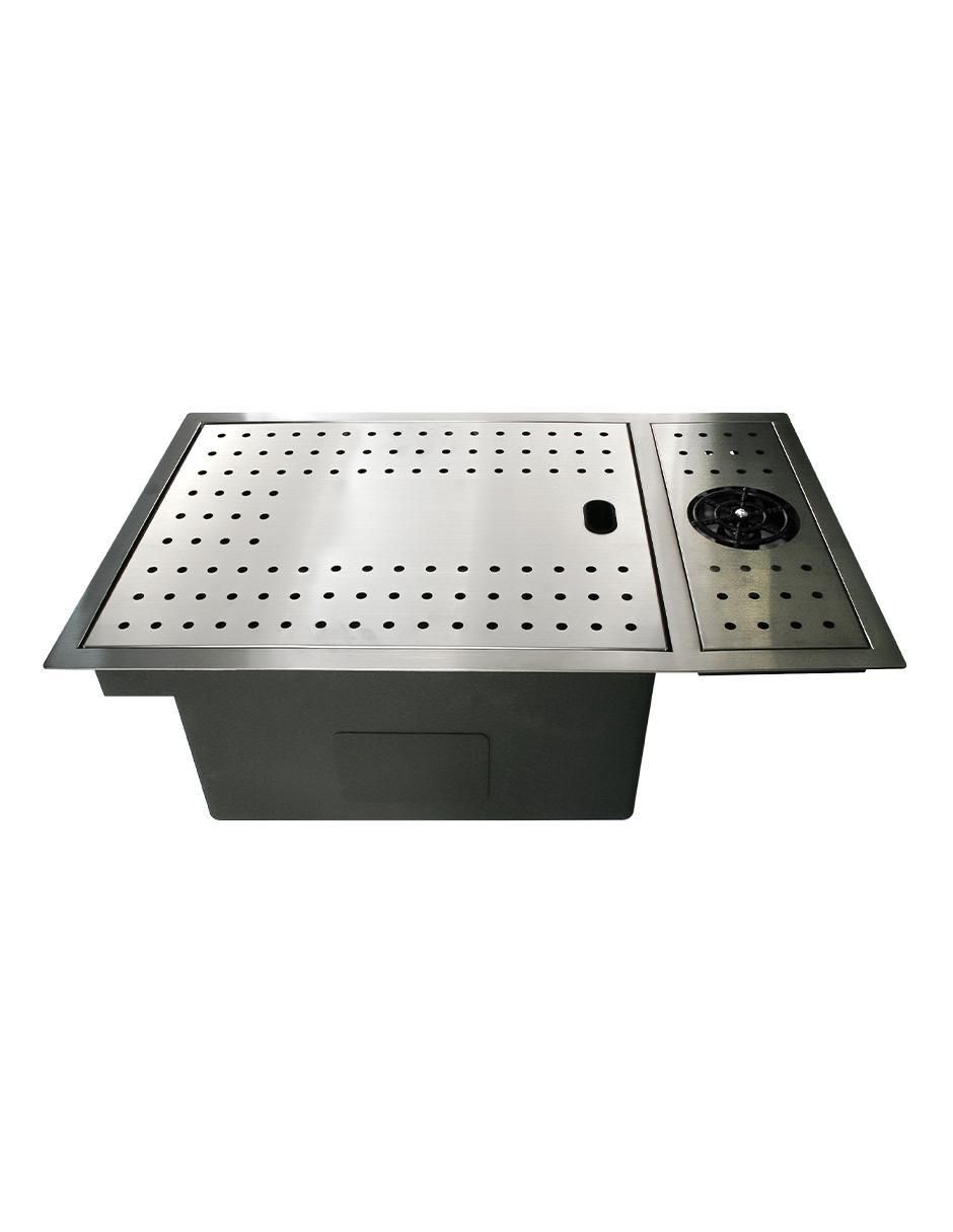 Tarja de acero inoxidable con escurridor derecho NICOLLE