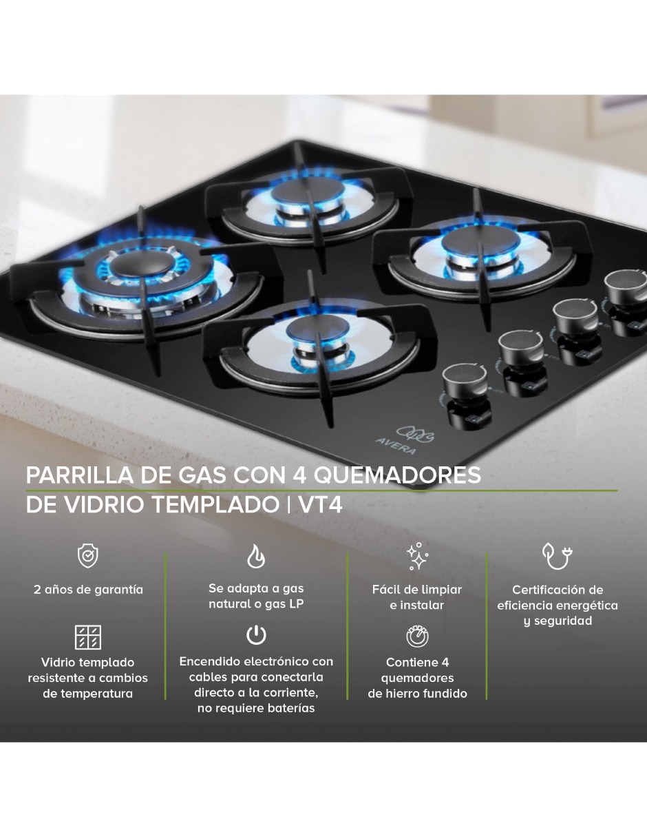 Parrilla a gas lp empotrable 4