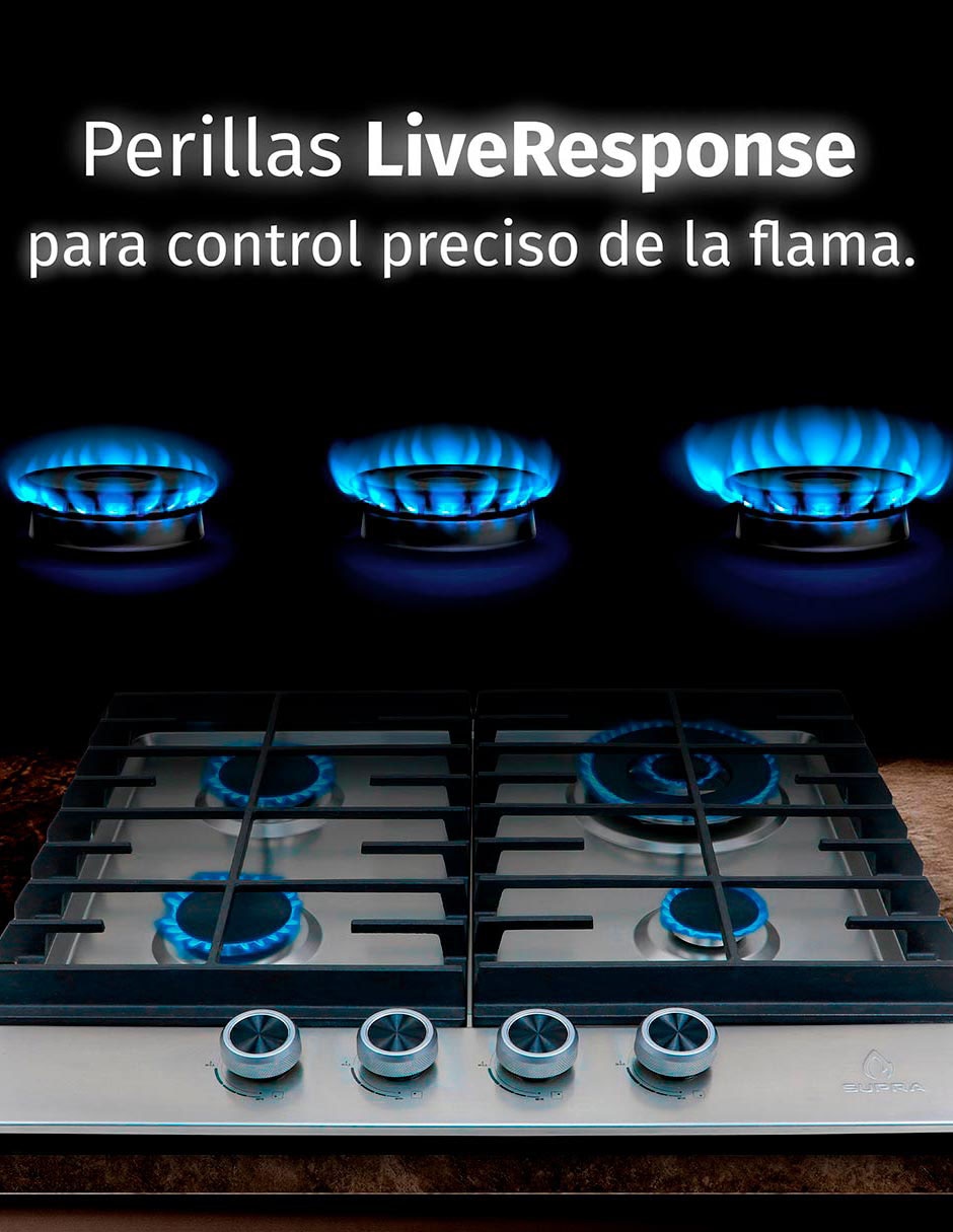 Parrilla a gas lp empotrable 6