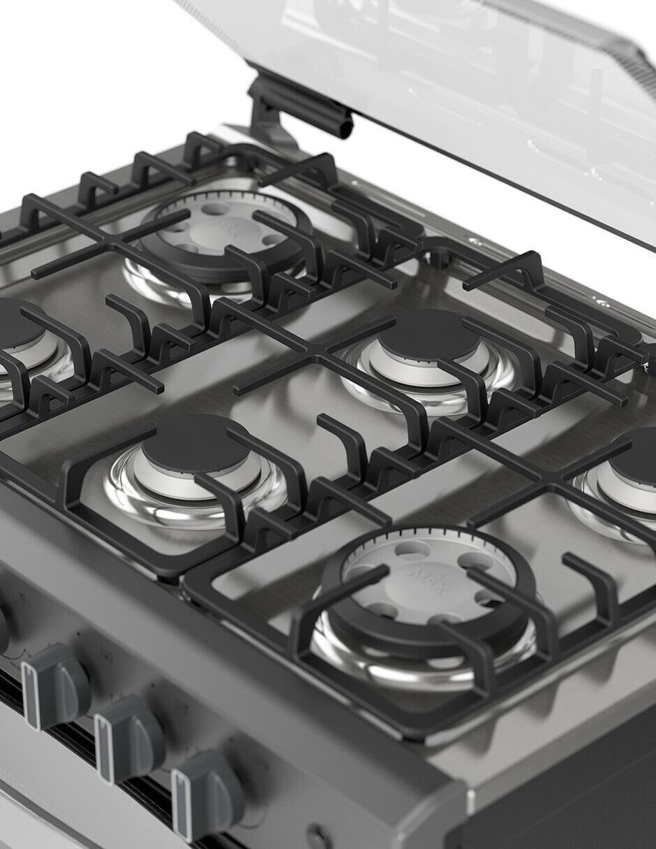Estufa empotrable gas lp 79.68 cm ABR7140G de 6 quemadores 4