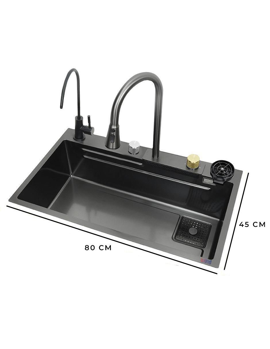 Tarja de acero inoxidable con escurridor derecho W55ND 5