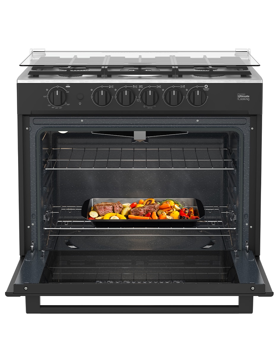 Estufa empotrable a gas LP 80 cm XOC80800CBS0 de 5 quemadores 2