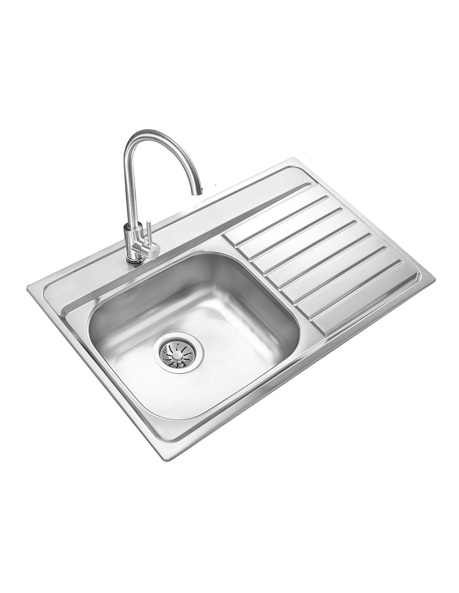 Tarja de acero inoxidable con escurridor derecho TEKAWAY800.5101C1EDMNI