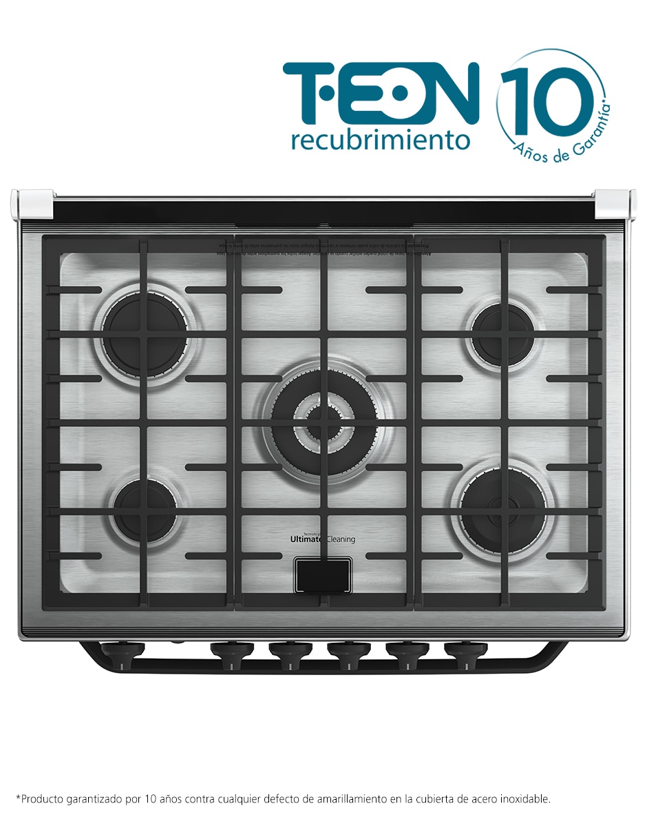 Estufa empotrable a Gas LP 79.20 cm XOC80800CBSCMPU8 de 5 quemadores 17
