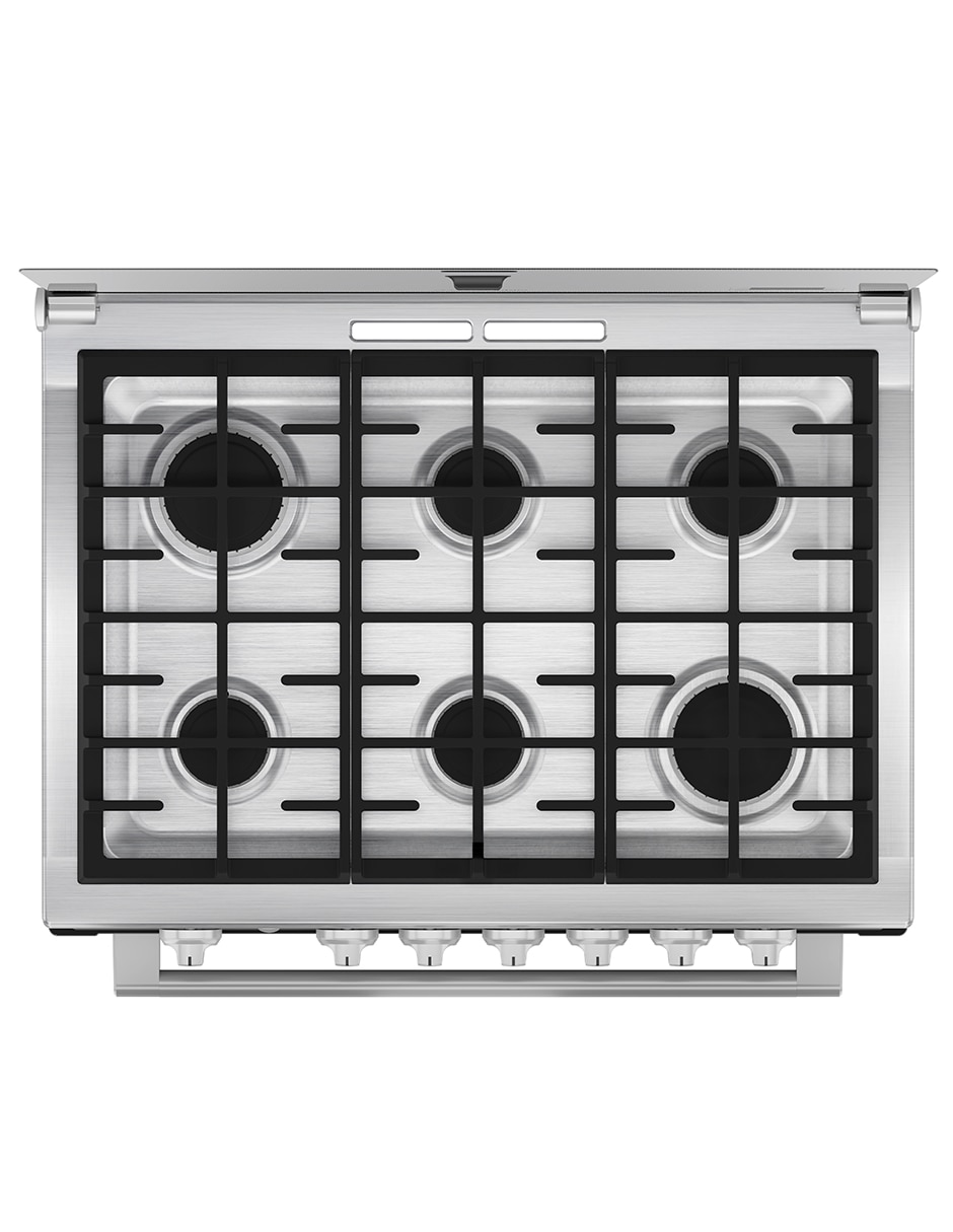 Combo estufa empotrable a Gas LP Estufa: 80 cm. Campana: 79.8 cm XOC80750CMPUV80 de 6 quemadores + Campana 6