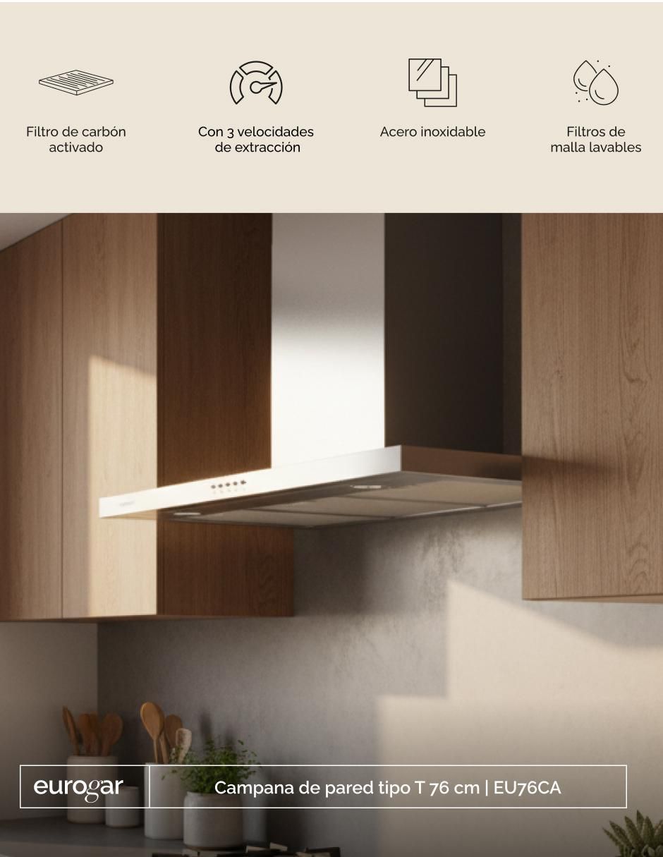 Campana de pared EU76CA de acero inoxidable 3