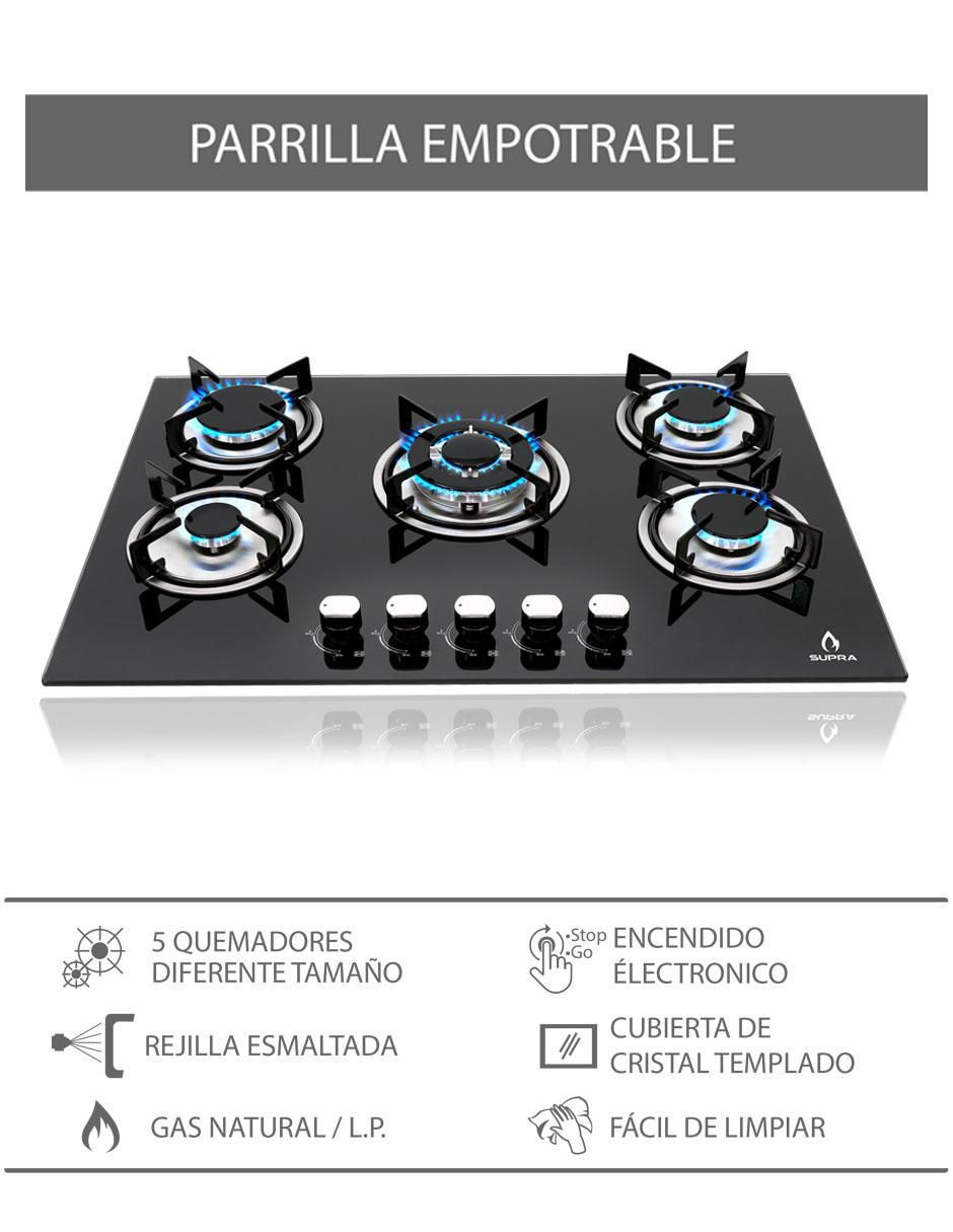 Parrilla a gas lp empotrable 8