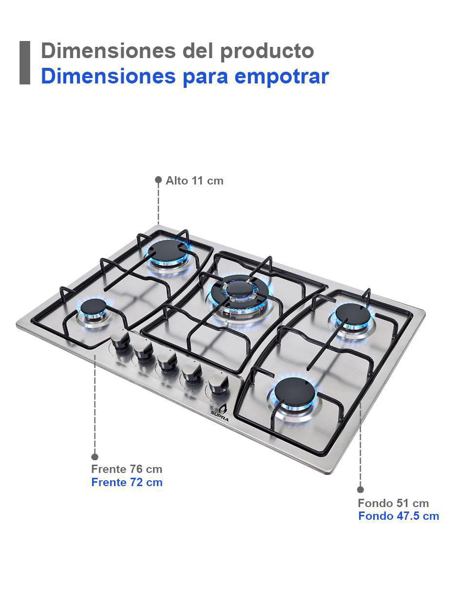 Parrilla a gas lp empotrable 9