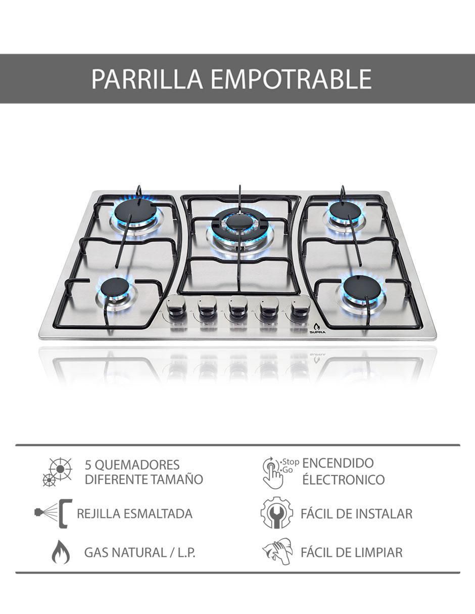 Parrilla a gas lp empotrable 5