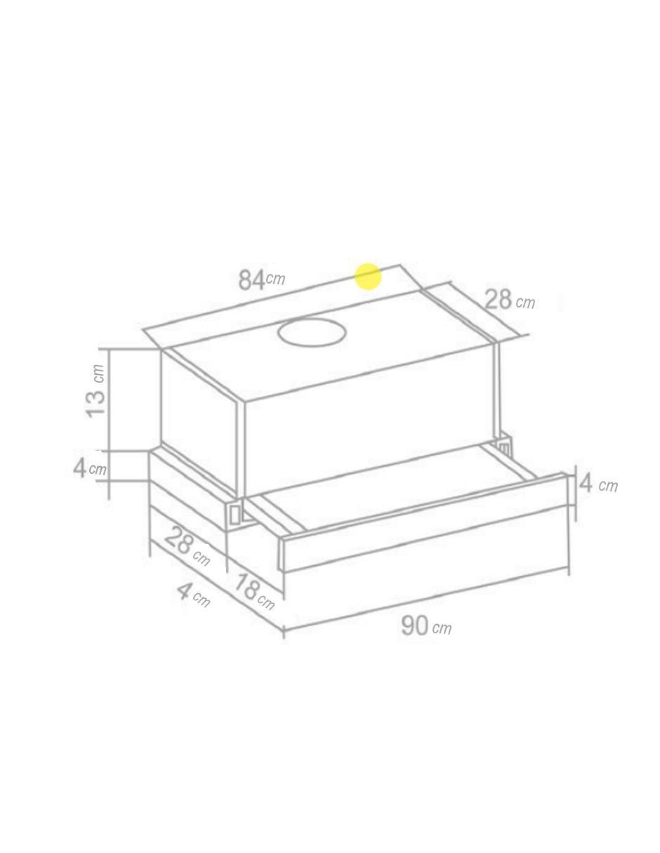 Campana de pared SLIDER.AC90 de acero inoxidable 4
