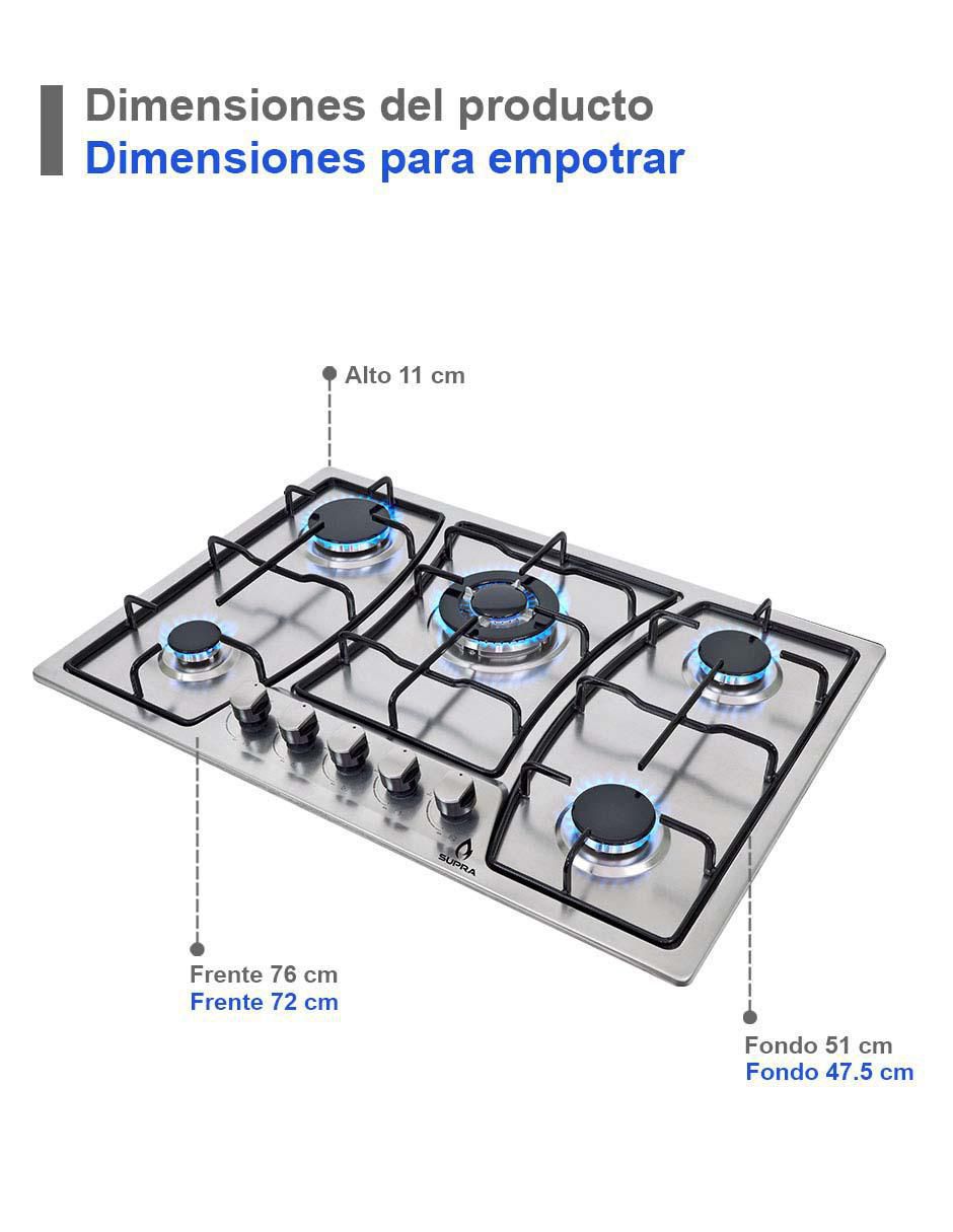 Parrilla a gas lp empotrable 9
