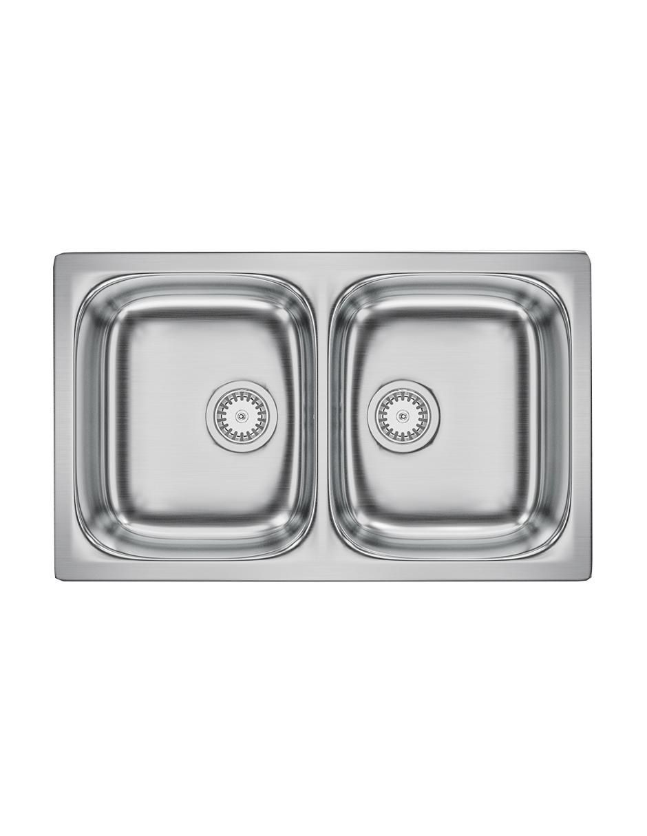 Fregadero de acero inoxidable CINZIA78,4X48 2V Fregadero de acero inoxidable CINZIA78,4X48 2V