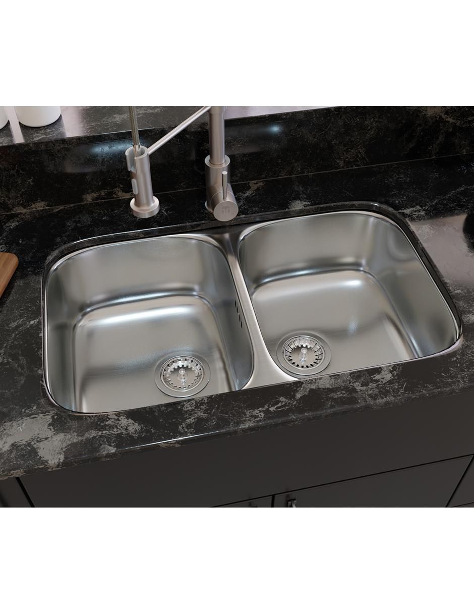 Fregadero de acero inoxidable CINZIA78,4X48 2V 2