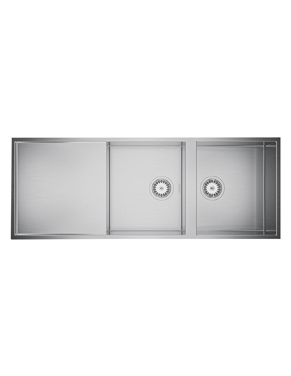 Tarja de acero inoxidable con escurridor derecho FILOQUA115X44 2V 1