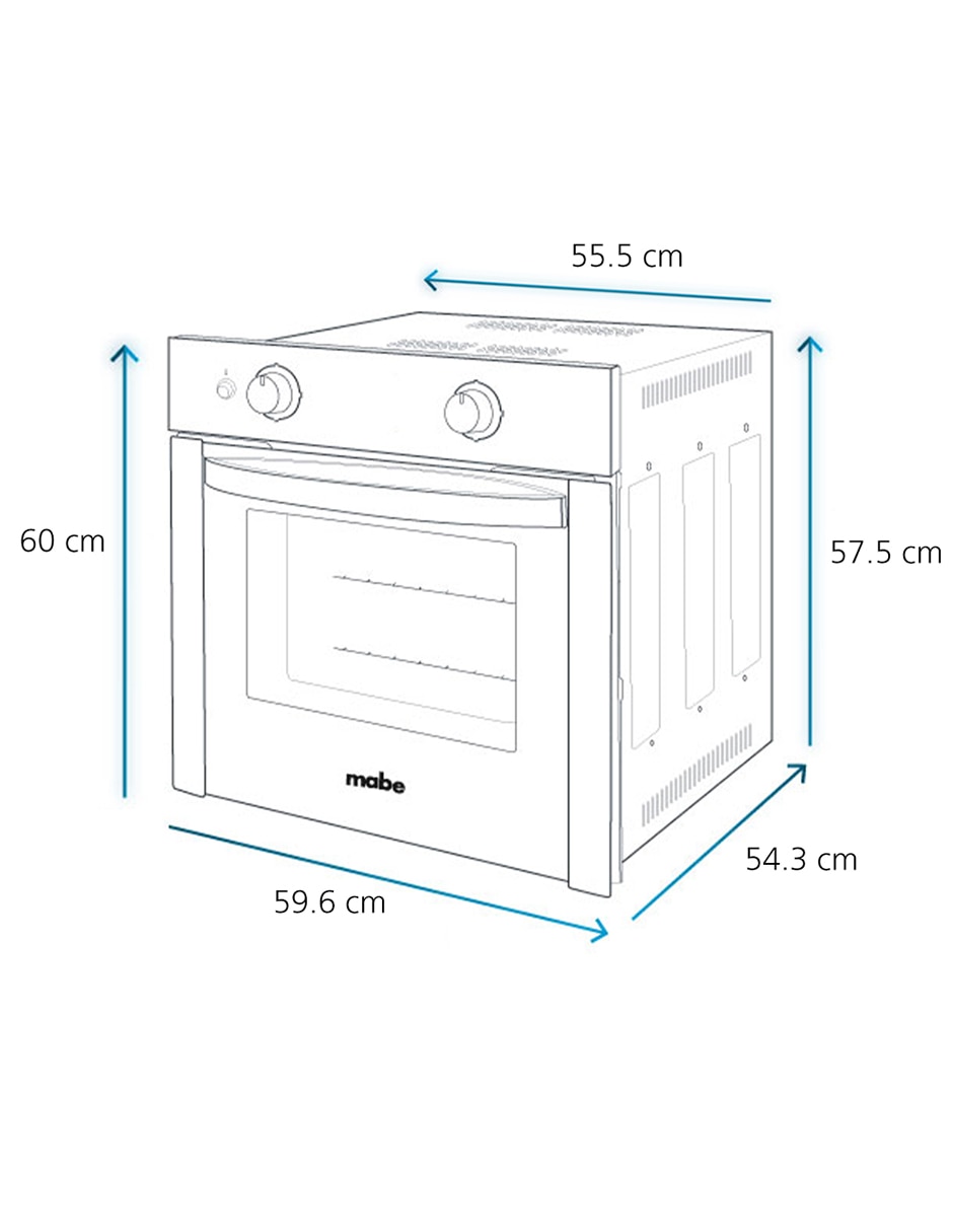 Horno a gas LP HM6027GWAI0 capacidad 60 L 12