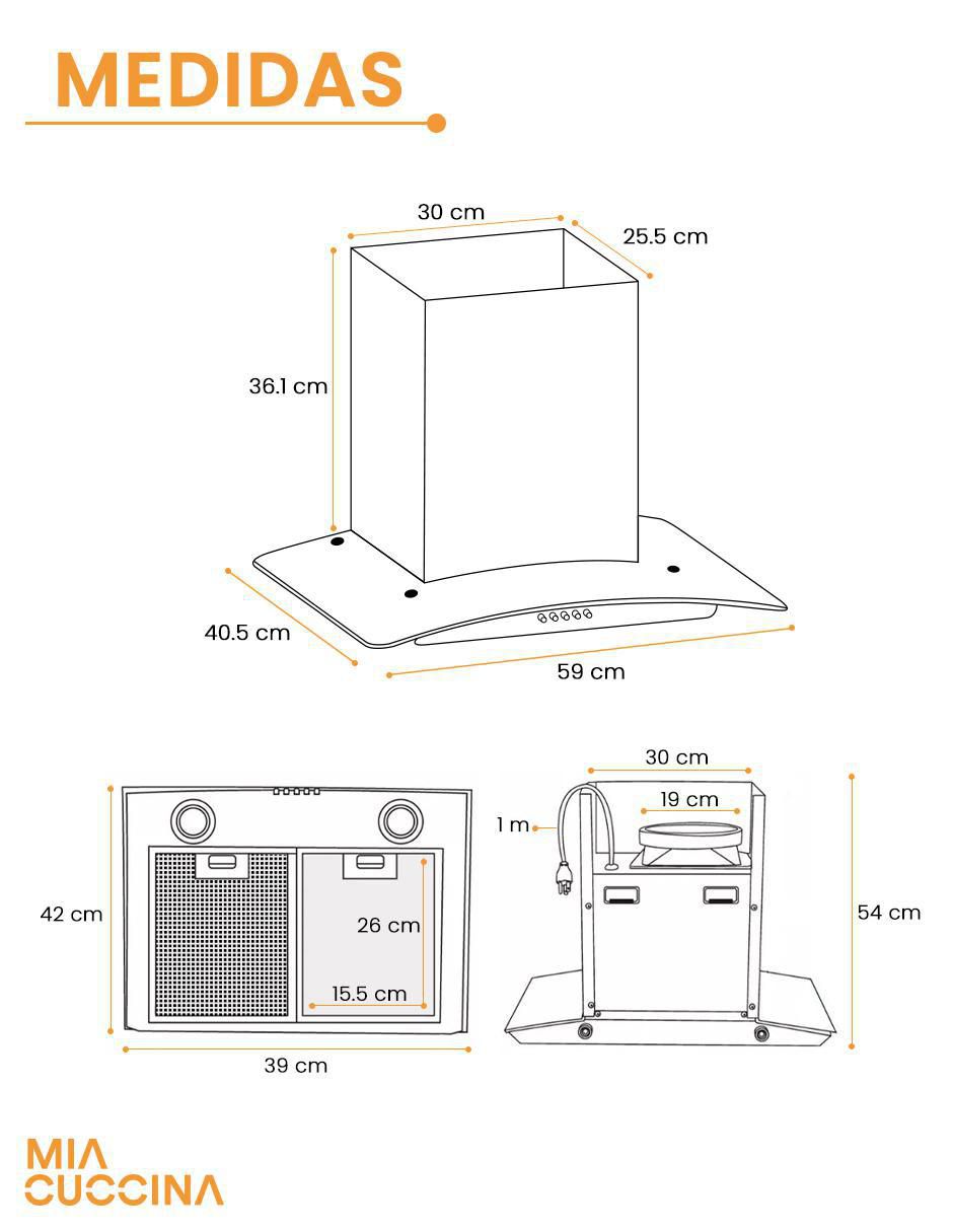 Campana de pared de acero inoxidable 8