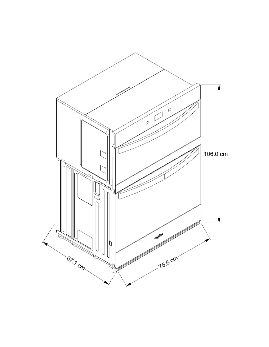 Horno eléctrico WOEC7030PV capacidad 5 pies cúbicos 7