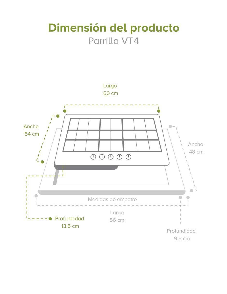 Parrilla eléctrica empotrable 4