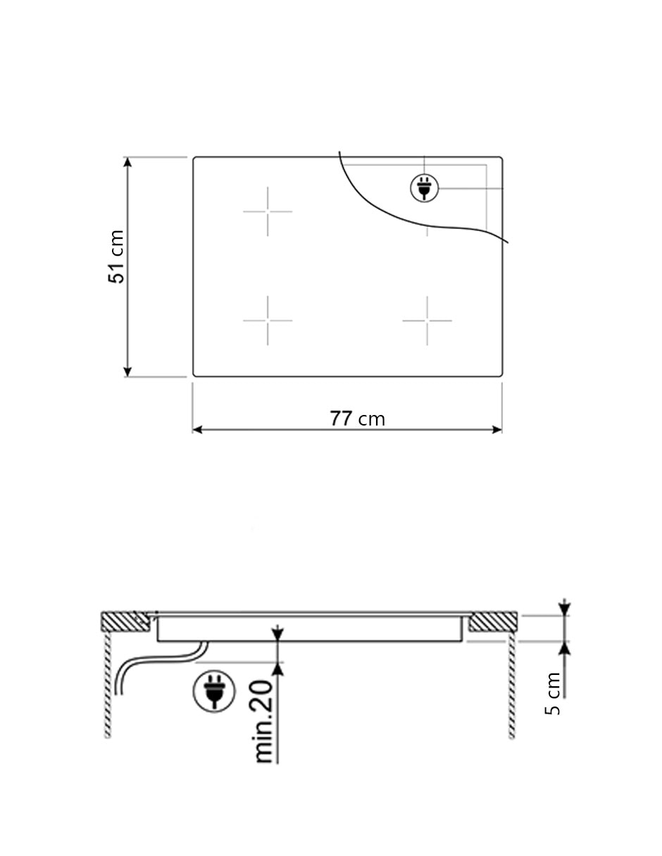 Parrilla eléctrica empotrable 6