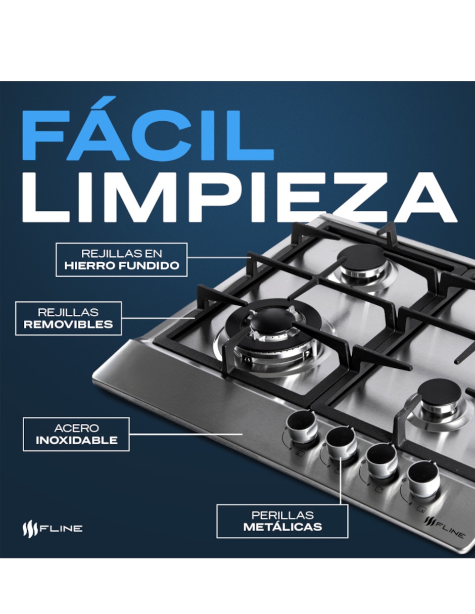Parrilla a gas lp empotrable lund 4